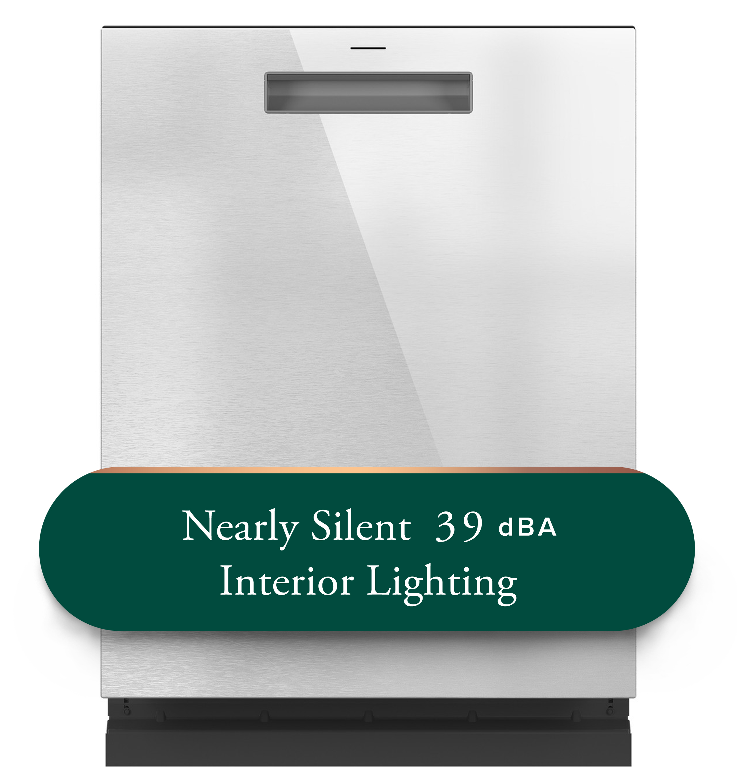 CAFÉ™ CustomFit ENERGY STAR Stainless Interior Smart Dishwasher with Ultra Wash Top Rack and LED Lights, 39 dBA in Platinum Glass view 23