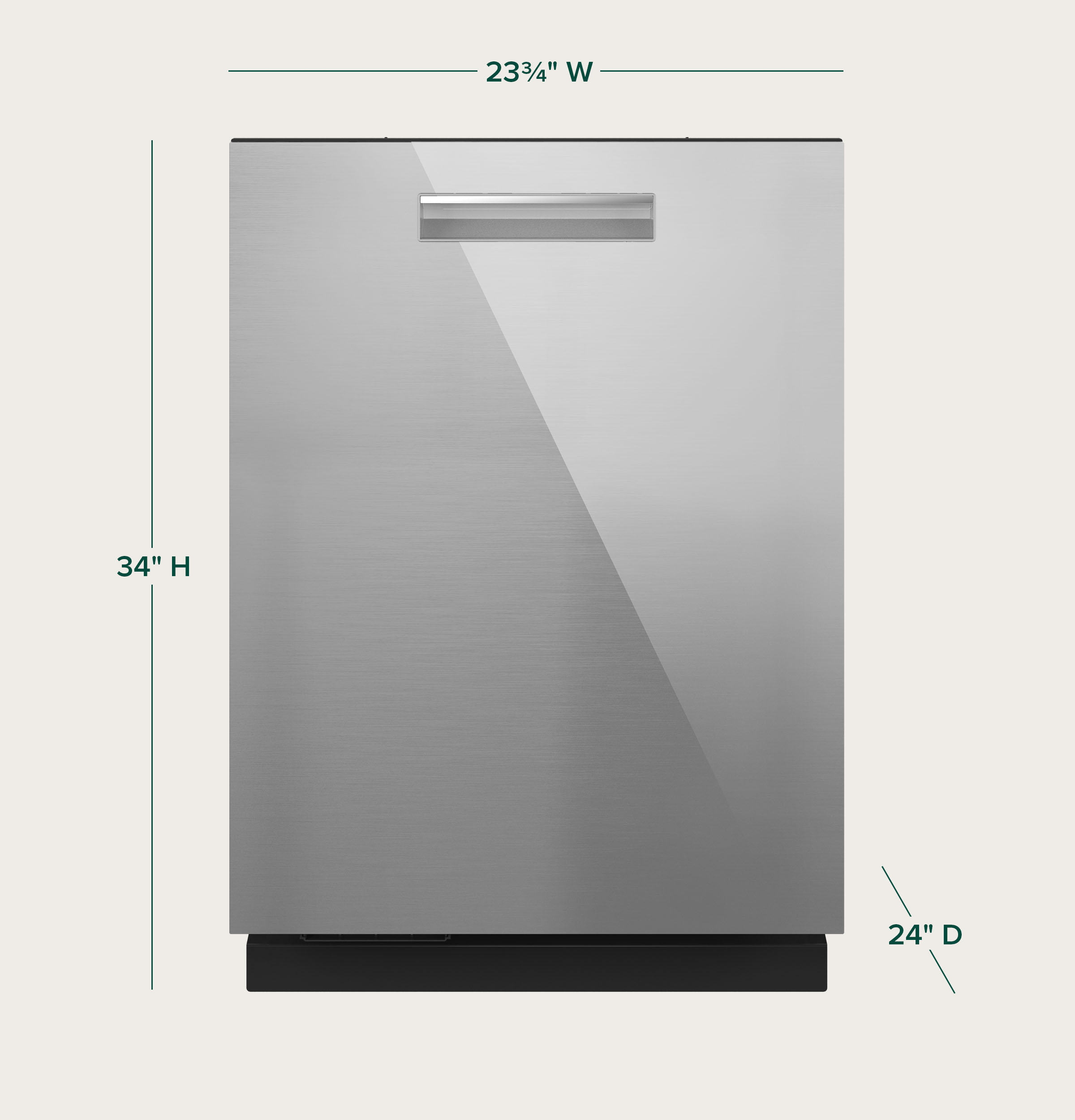 CAFÉ™ CustomFit ENERGY STAR Stainless Interior Smart Dishwasher with Ultra Wash Top Rack and LED Lights, 39 dBA in Platinum Glass view 19