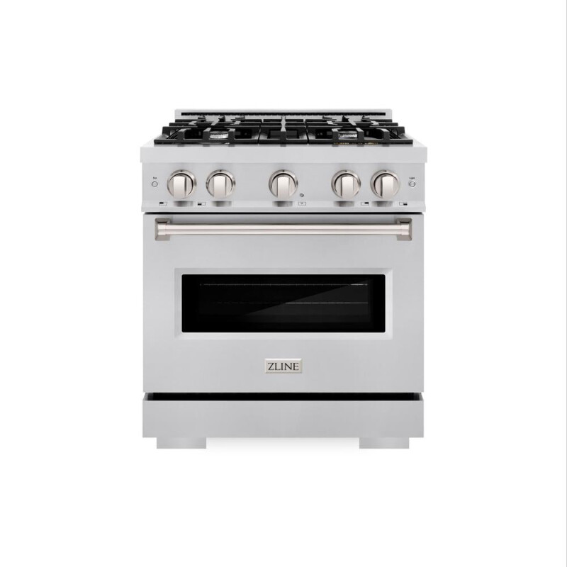30 In. 4.2 Cu. Ft. Classic Dual Fuel Range With 4 Burner Gas Cooktop And Electric Convection Oven In Stainless Steel CDR30