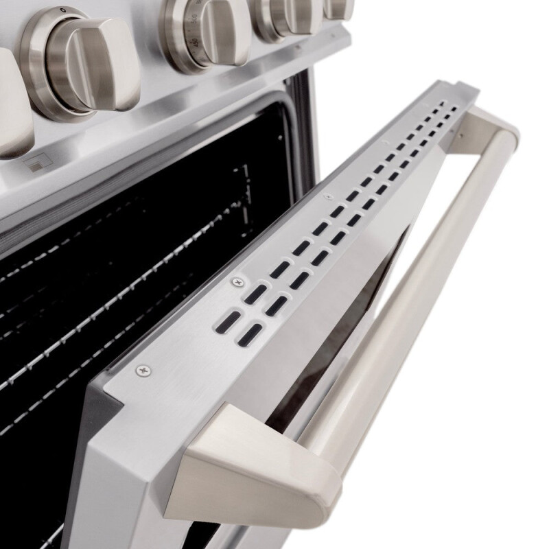 30 In. 4.2 Cu. Ft. Classic Dual Fuel Range With 4 Burner Gas Cooktop And Electric Convection Oven In Stainless Steel CDR30