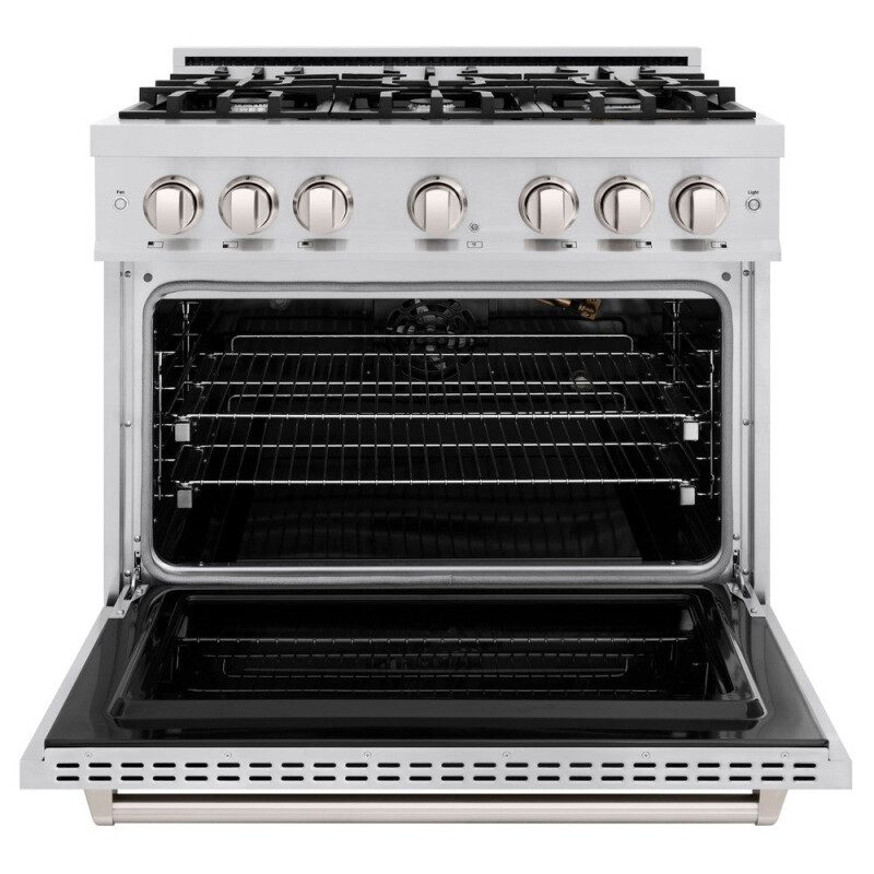 36 In. 5.2 Cu. Ft. Classic Dual Fuel Range With 6 Burner Gas Cooktop And Electric Convection Oven In Stainless Steel CDR36
