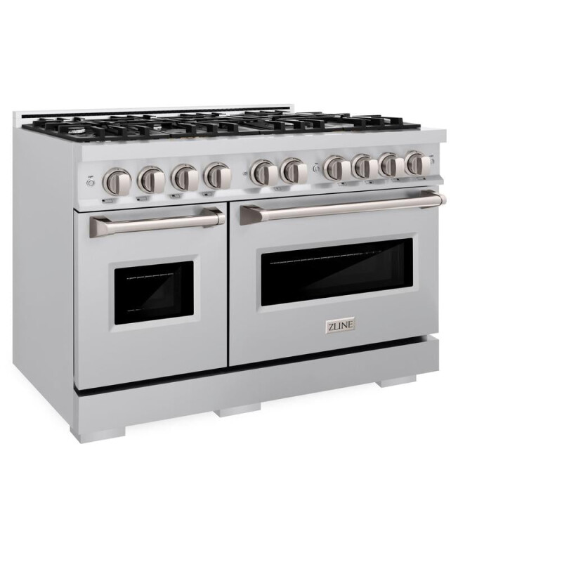 48 In. 6.7 Cu. Ft. Classic Double Oven Dual Fuel Range With 8 Burner Gas Cooktop In Stainless Steel CDR48