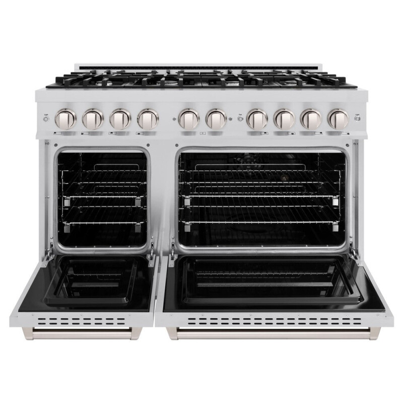48 In. 6.7 Cu. Ft. Classic Double Oven Dual Fuel Range With 8 Burner Gas Cooktop In Stainless Steel CDR48