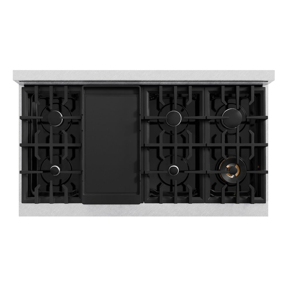 48 In. 6.7 Cu. Ft. Classic Double Oven Dual Fuel Range With 8 Burner Gas Cooktop In Satin Stainless Steel CDRS48