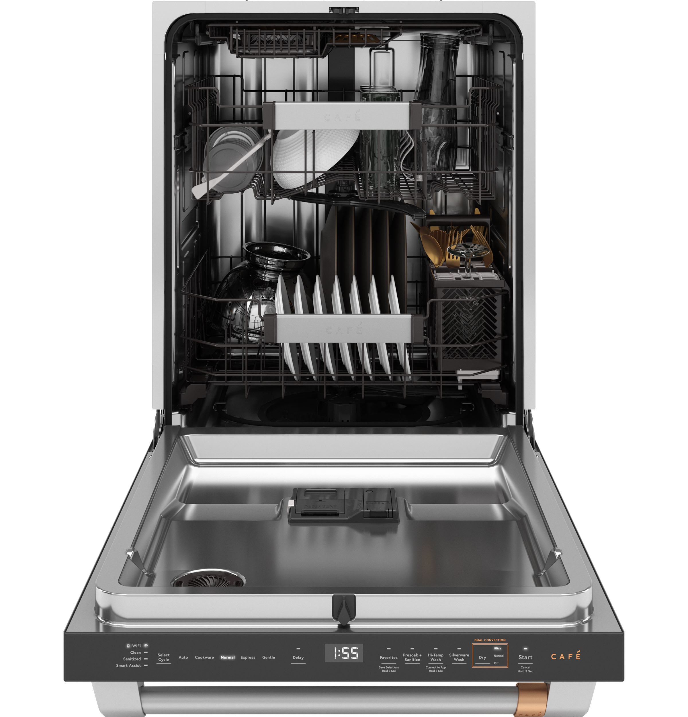 CAFÉ™ CustomFit ENERGY STAR Stainless Interior Smart Dishwasher with Ultra Wash Top Rack and Dual Convection Ultra Dry, 44 dBA view 23