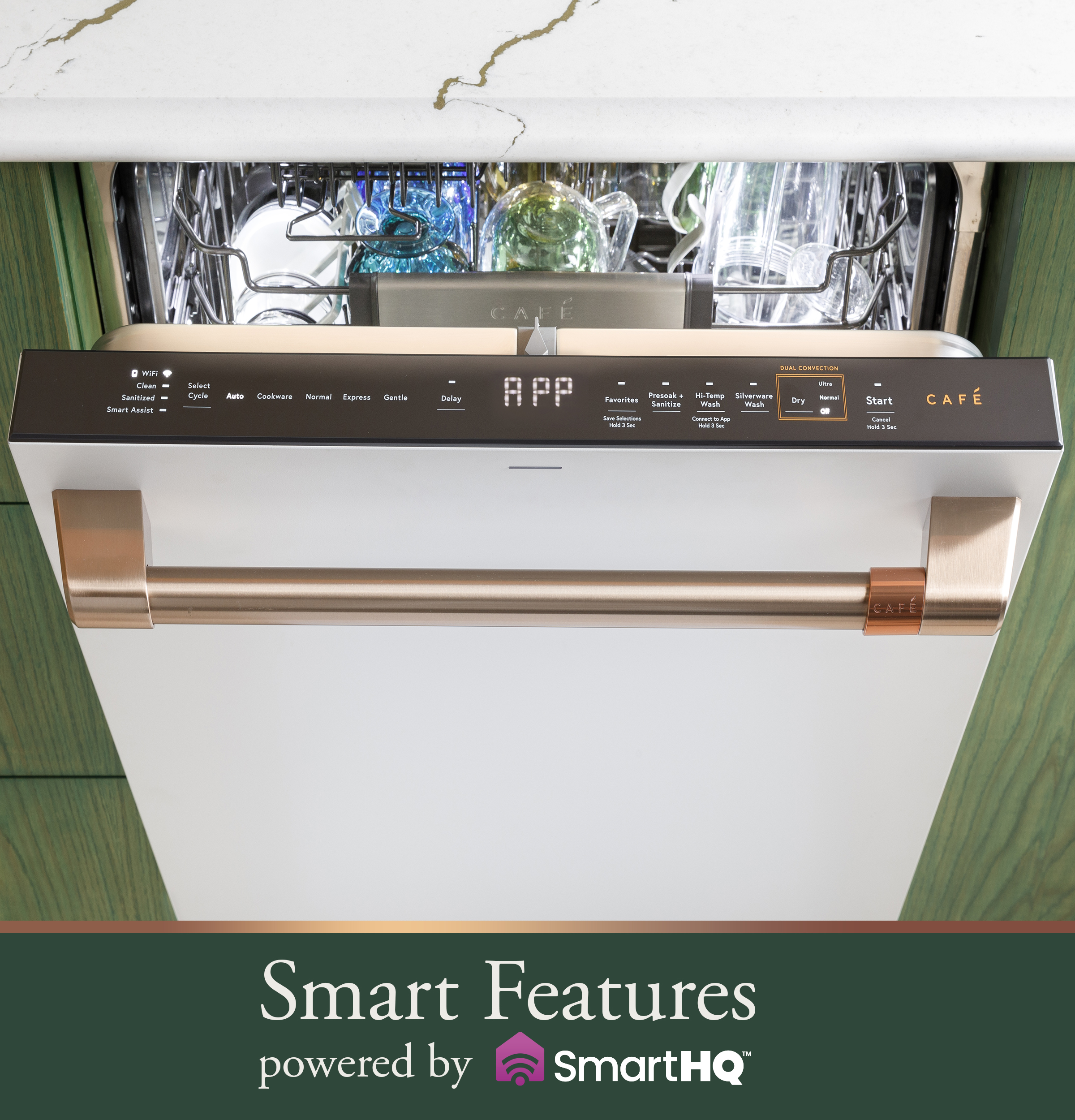 CAFÉ™ CustomFit ENERGY STAR Stainless Interior Smart Dishwasher with Ultra Wash Top Rack and Dual Convection Ultra Dry, 44 dBA view 37