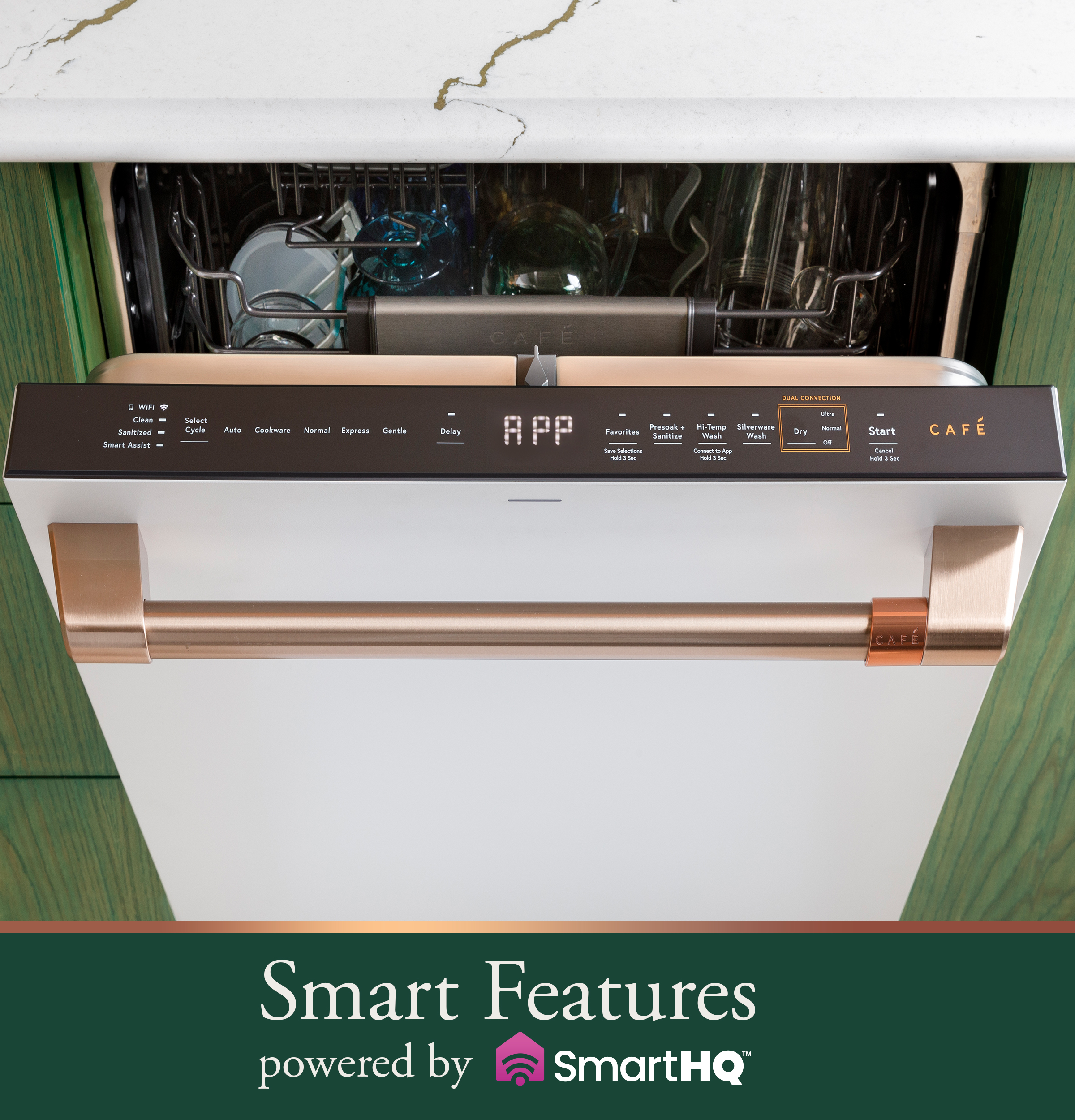 CAFÉ™ CustomFit ENERGY STAR Stainless Interior Smart Dishwasher with Ultra Wash Top Rack and Dual Convection Ultra Dry, 44 dBA view 41