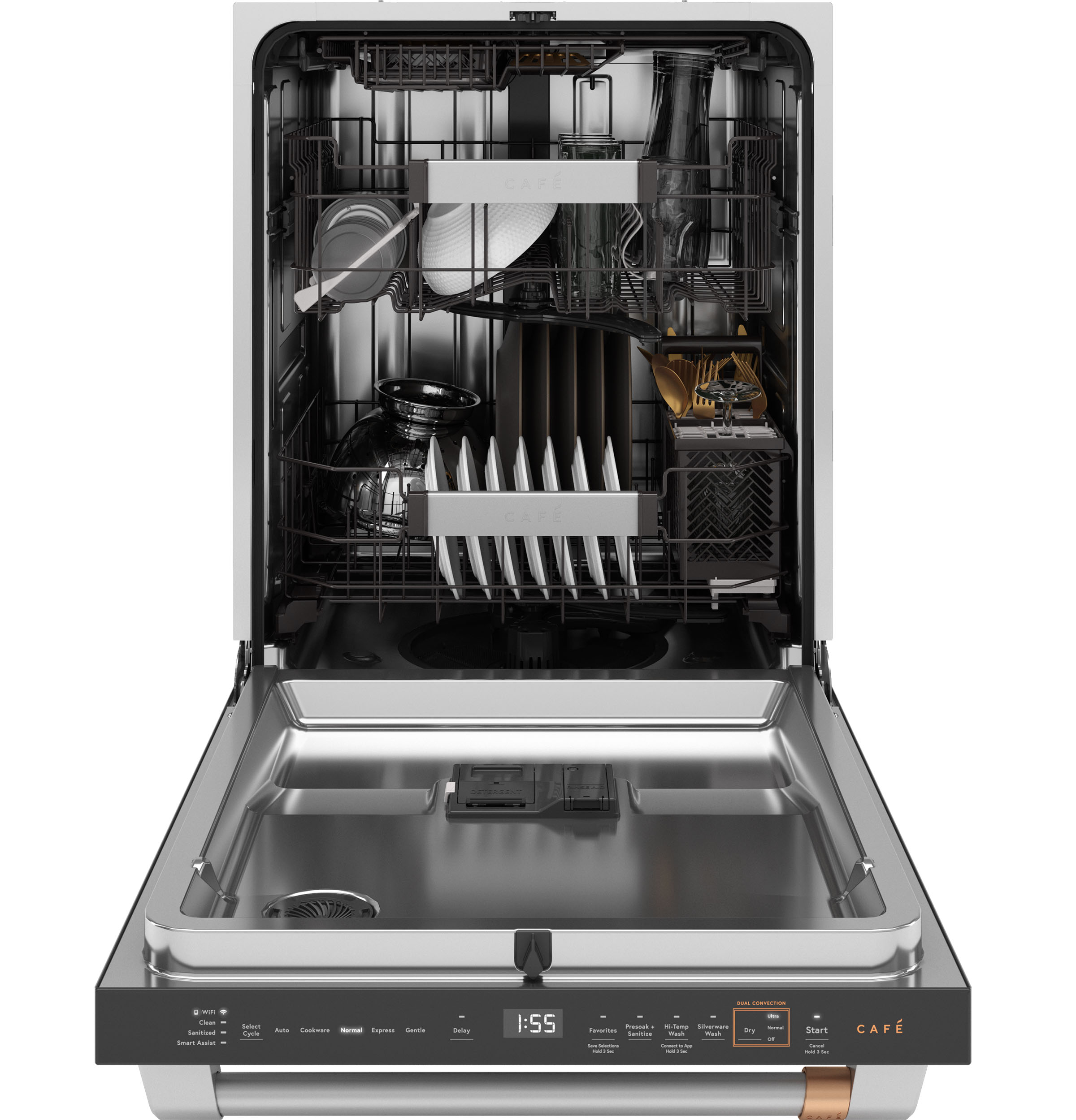 CAFÉ™ CustomFit ENERGY STAR Stainless Interior Smart Dishwasher with Ultra Wash Top Rack and Dual Convection Ultra Dry, LED Lights, 39 dBA view 27