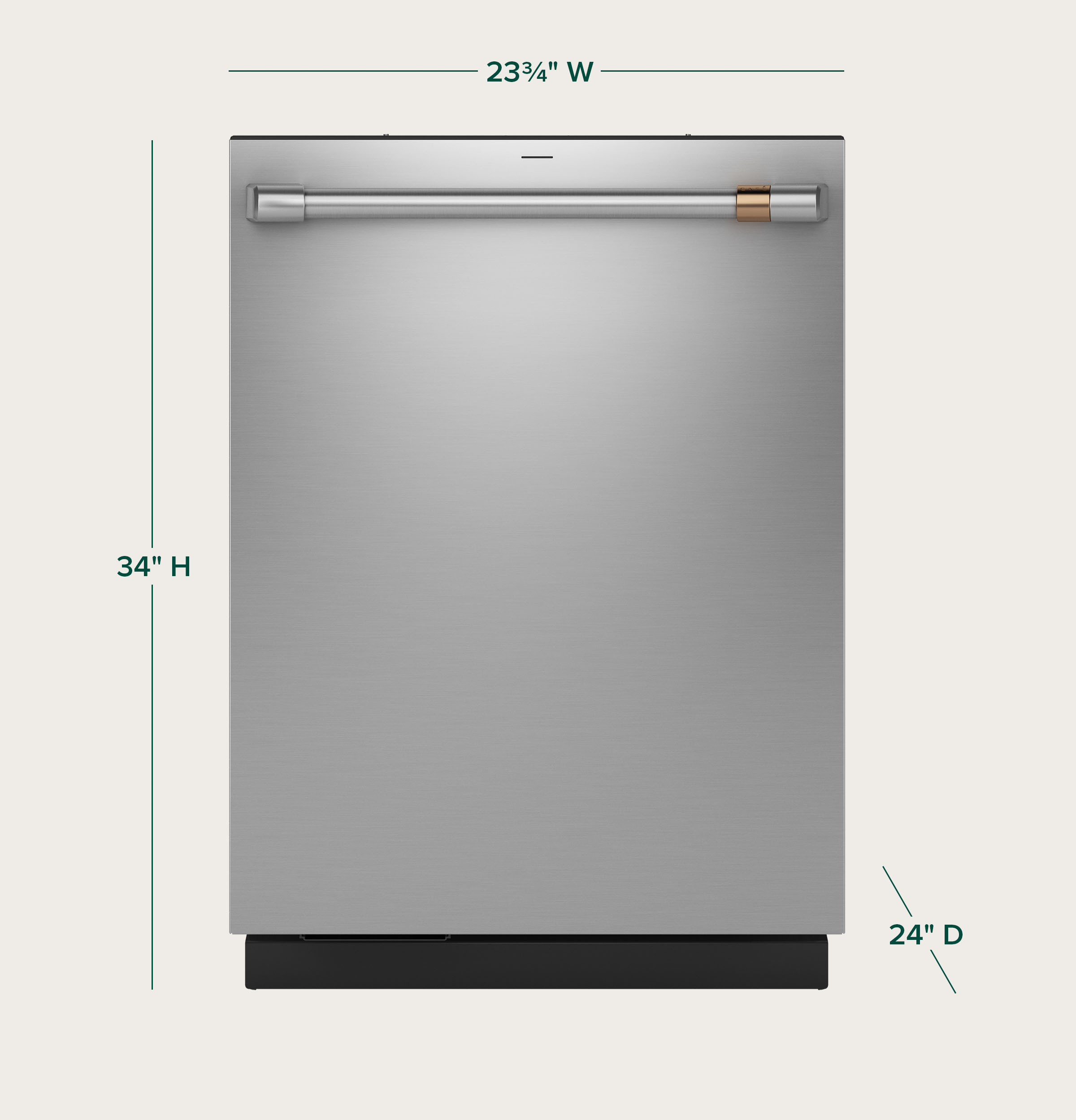 CAFÉ™ CustomFit ENERGY STAR Stainless Interior Smart Dishwasher with Ultra Wash Top Rack and Dual Convection Ultra Dry, LED Lights, 39 dBA view 30