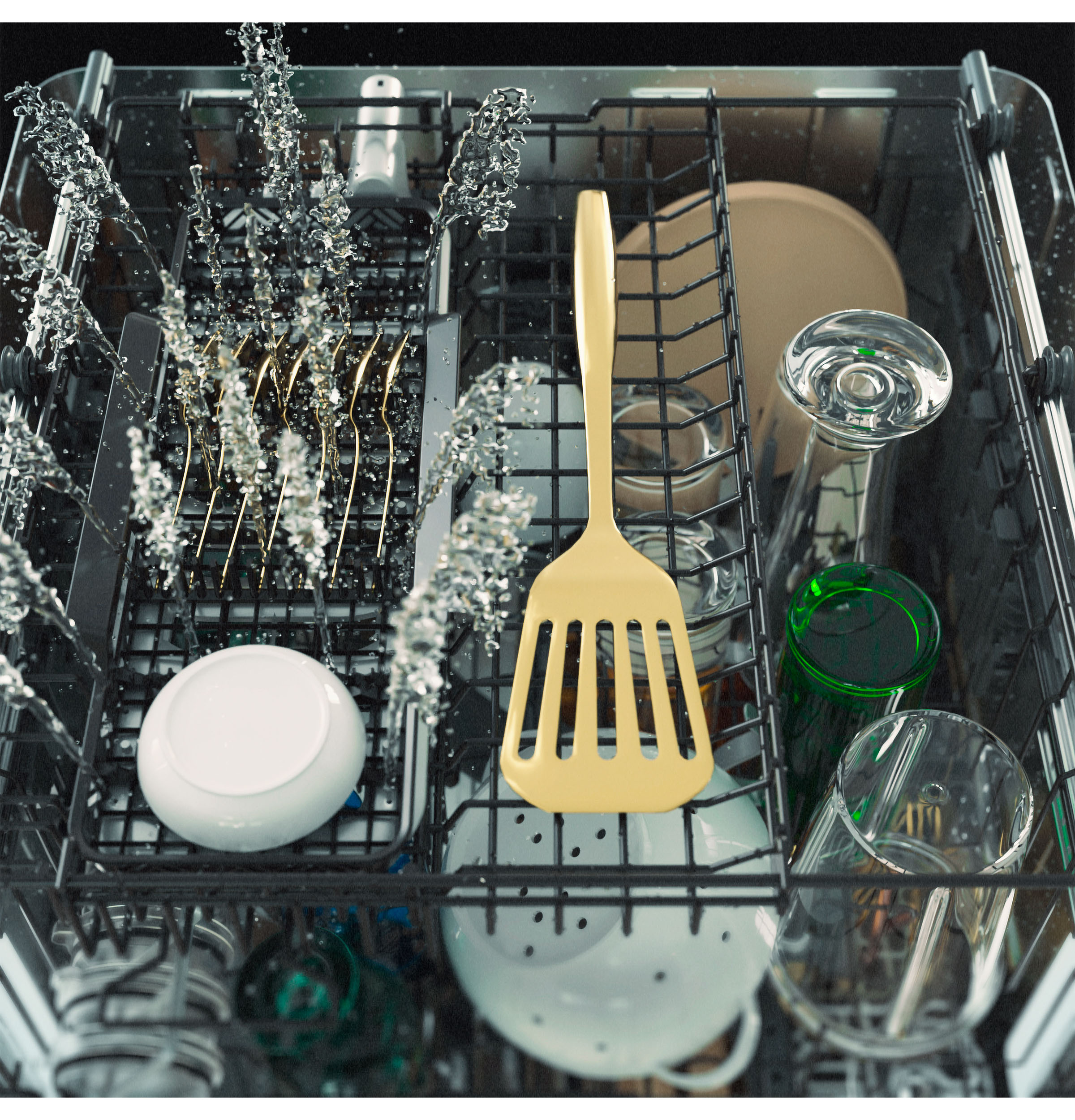 CAFÉ™ CustomFit ENERGY STAR Stainless Interior Smart Dishwasher with Ultra Wash Top Rack and Dual Convection Ultra Dry, LED Lights, 39 dBA view 22