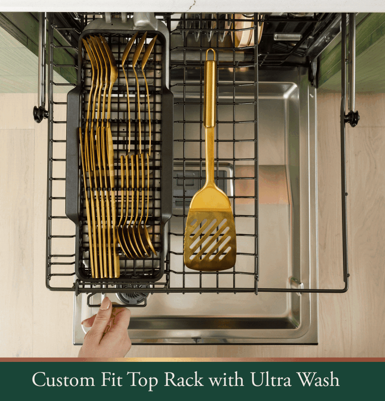 Café Customfit Stainless Interior Smart Dishwasher With Ultra Wash Top Rack And Dual Convection Ultra Dry, Led Lights, 39 Dba CDT888P4VW2