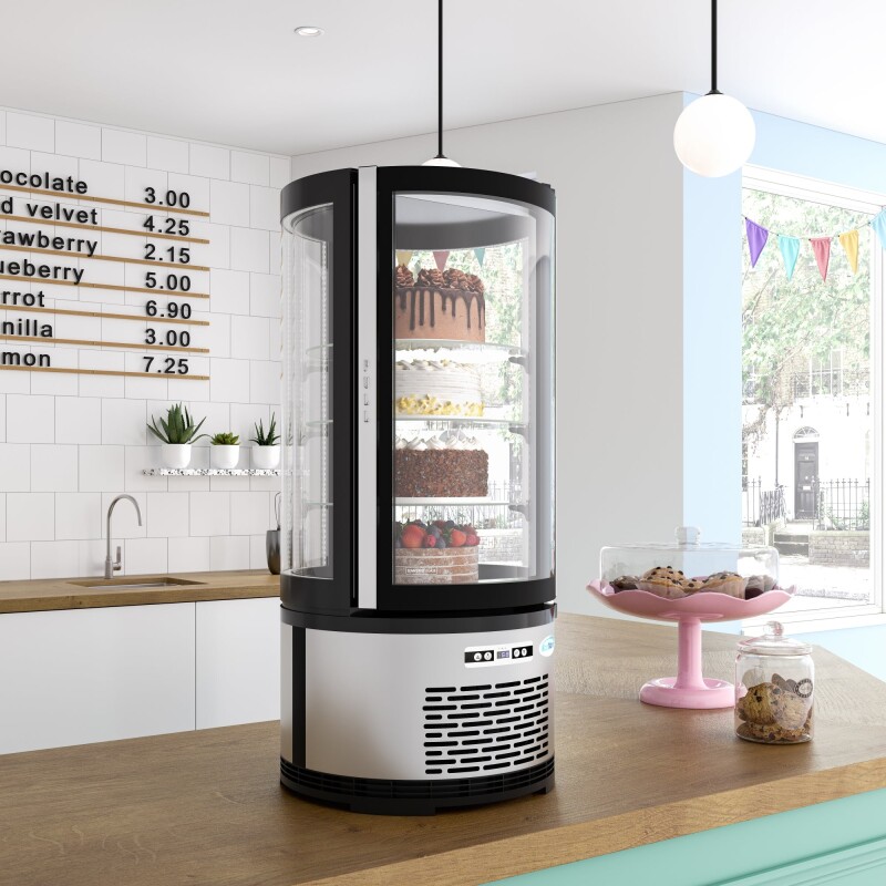 19 in. Circular Refrigerated Countertop Bakery Display Case CDUR3C, product image 5 of 13