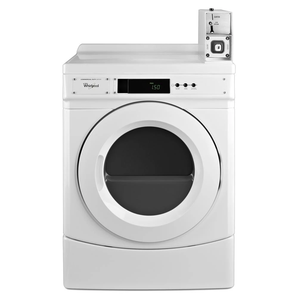 27" Commercial Electric Front-Load Dryer Featuring Factory-Installed Coin Drop with Coin Box view 2