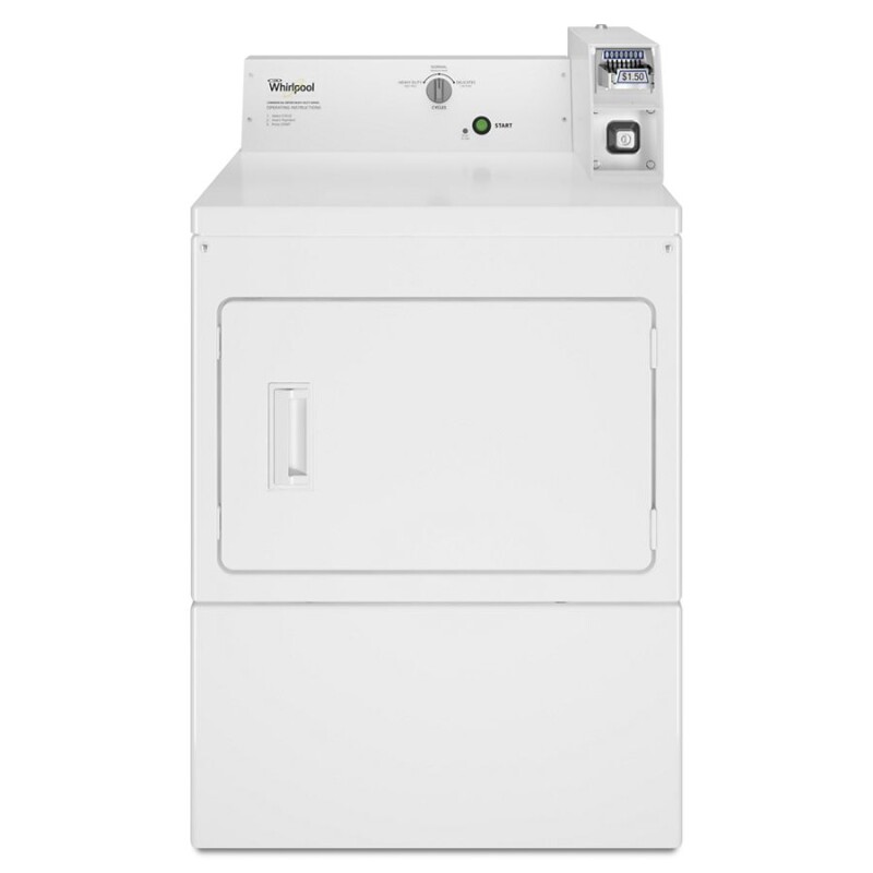 Whirlpool Commercial Electric Super-Capacity Dryer, Coin-Slide and Coin-Box White CEM2745FQ Picture 1