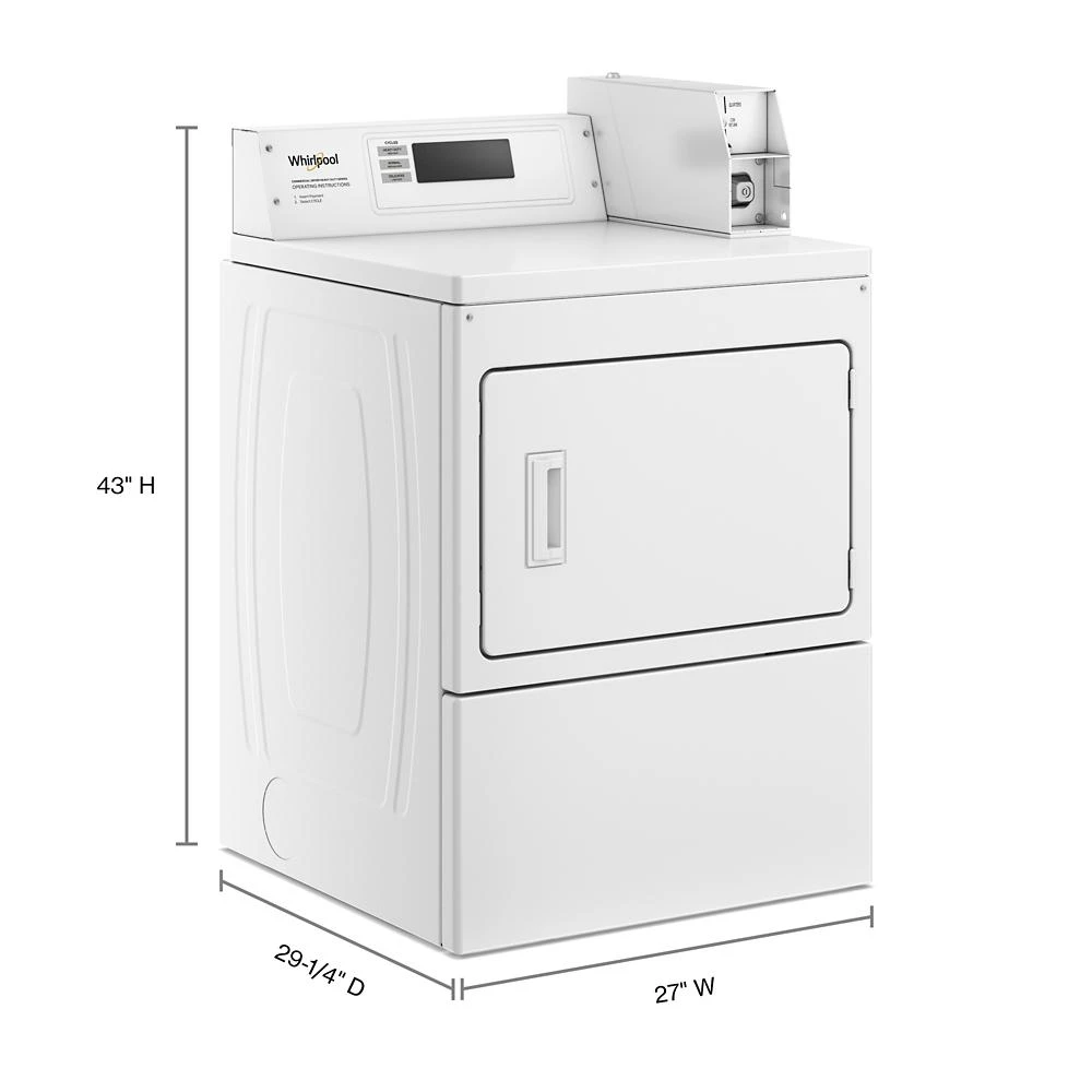 Commercial Electric Dryer with Factory Installed Coin Drop & Coin Box view 5