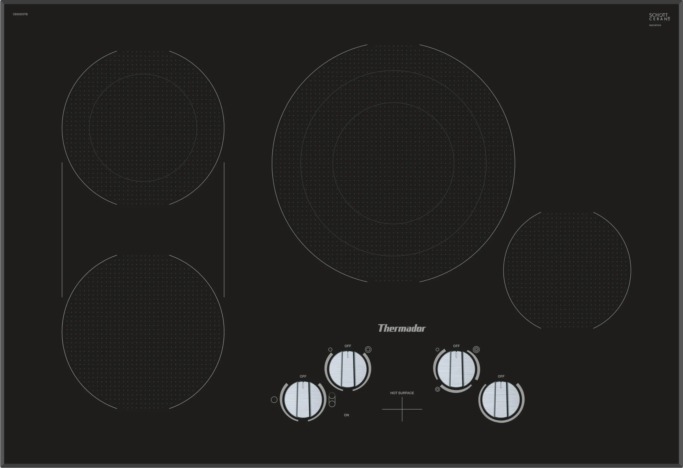 Knob Control Electric Cooktop Without Frame CEM305TB