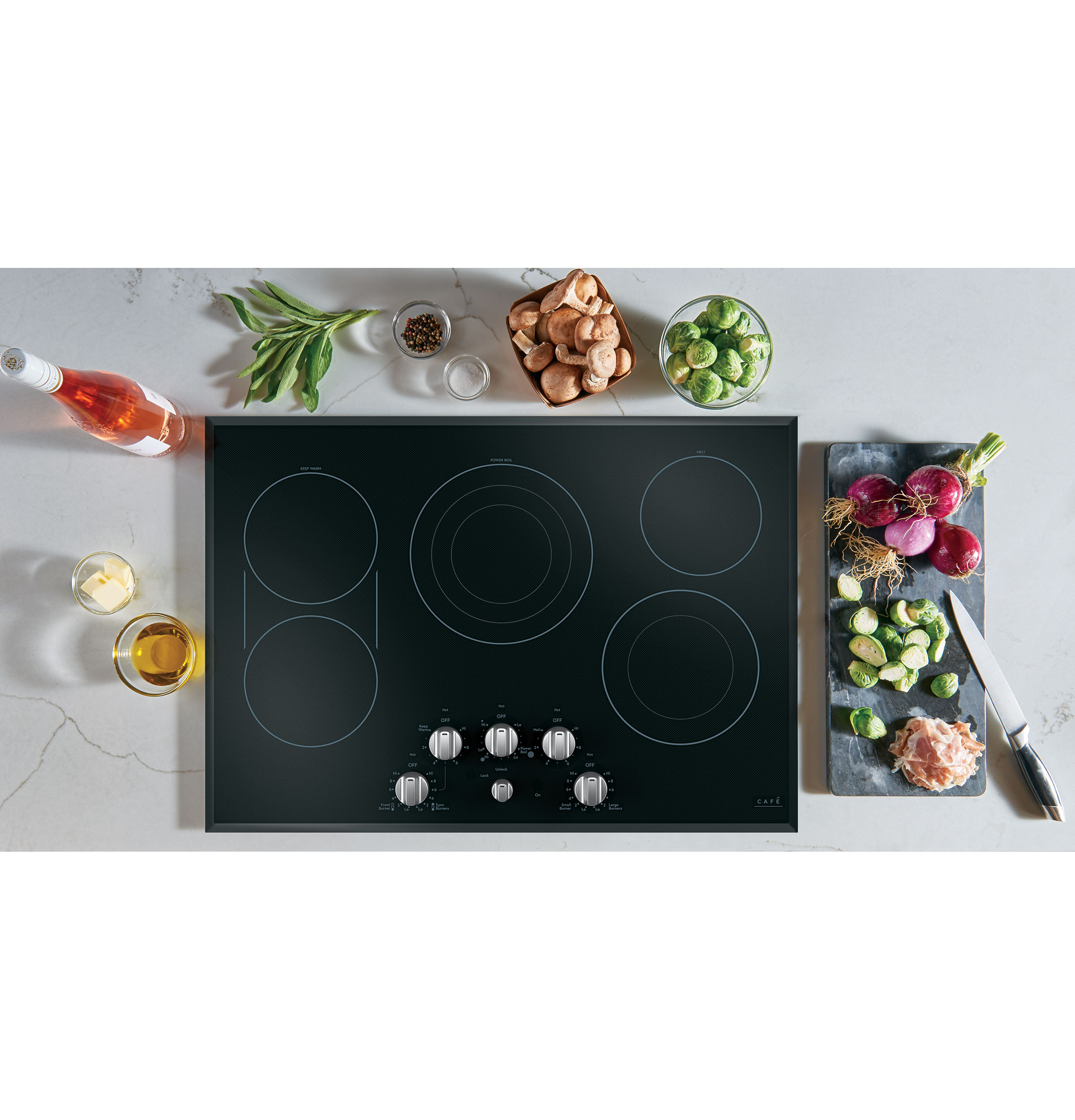 Café 30" Knob-control Electric Cooktop CEP70302MS1