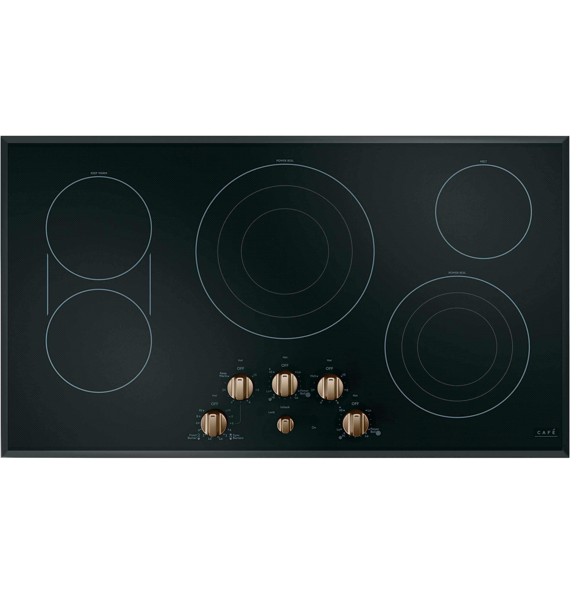 Café 36" Knob-control Electric Cooktop CEP70363MS2