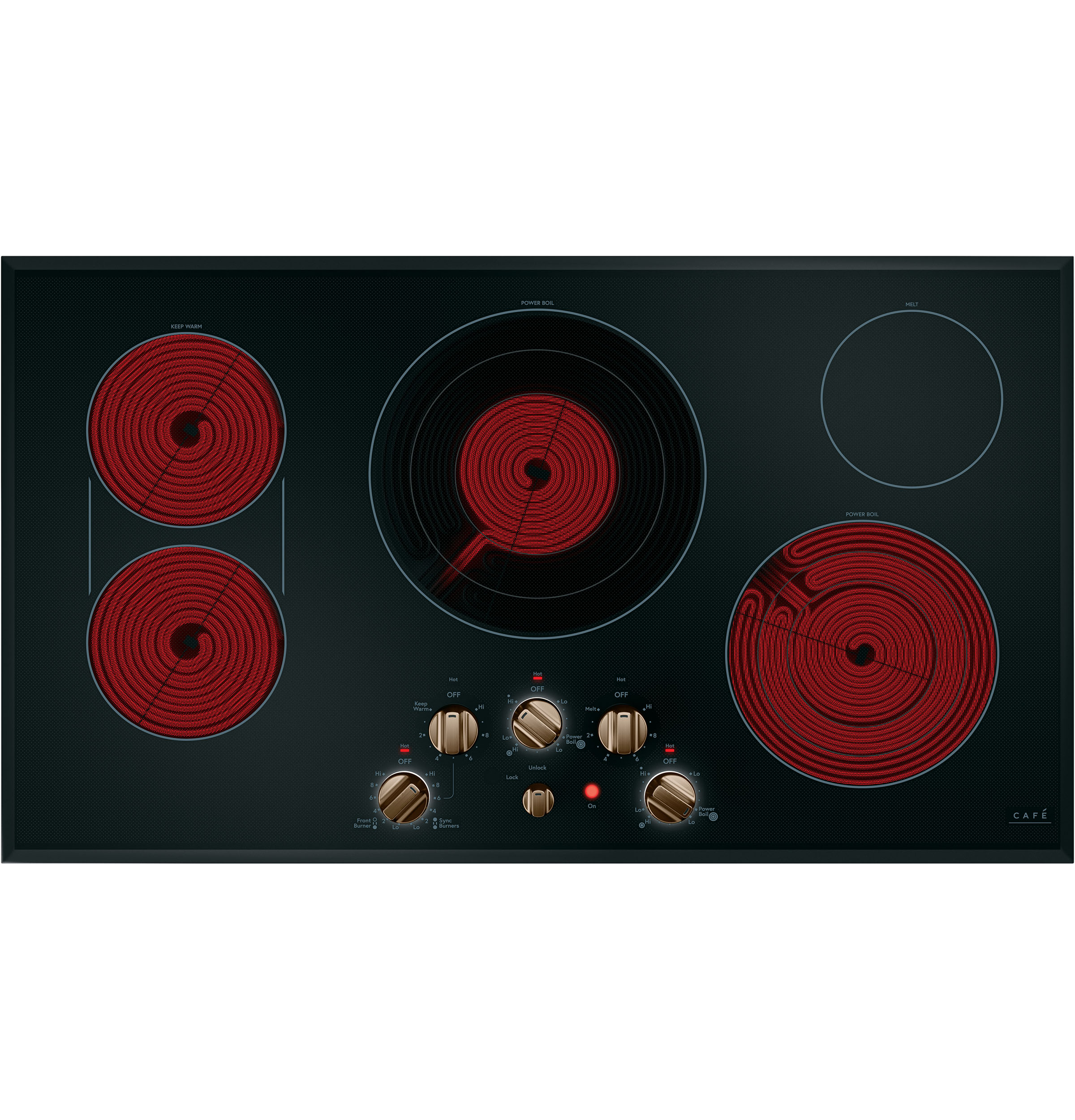 Café 36" Knob-control Electric Cooktop CEP70363MS2