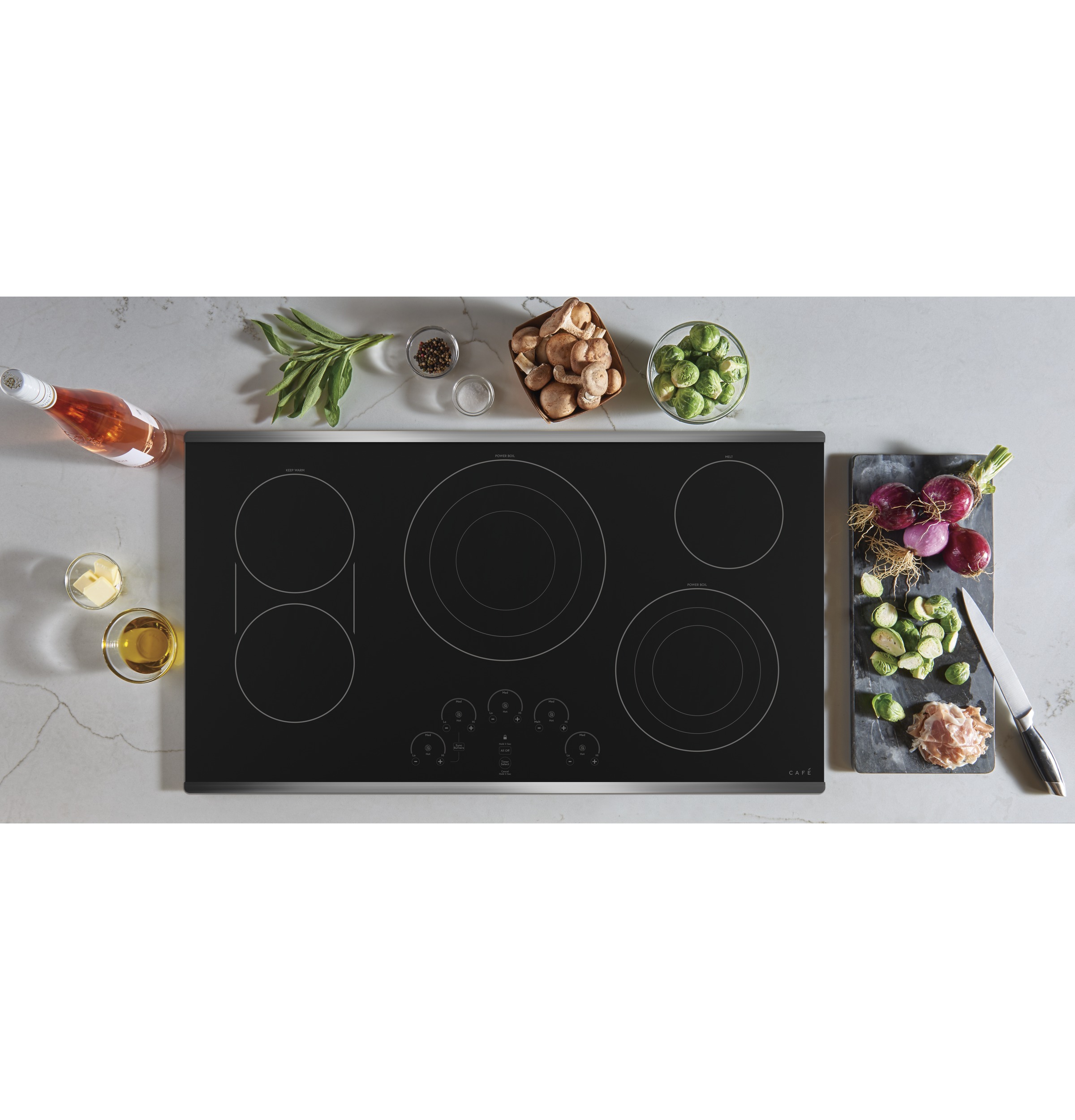 Café 36" Touch-control Electric Cooktop CEP90362NSS