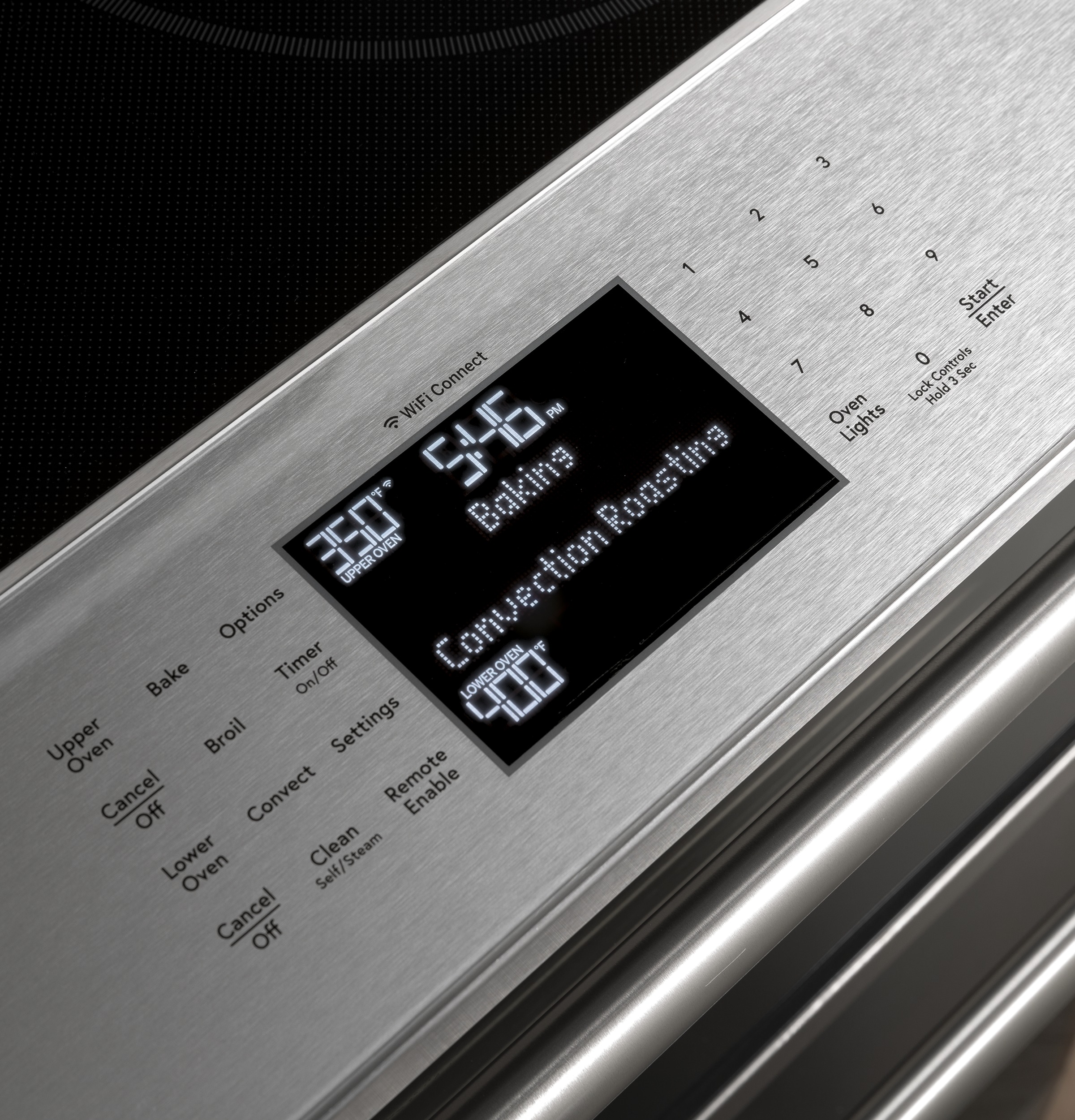 Café 30" Smart Slide-in, Front-control, Radiant And Convection Range In Platinum Glass CES700M2NS5