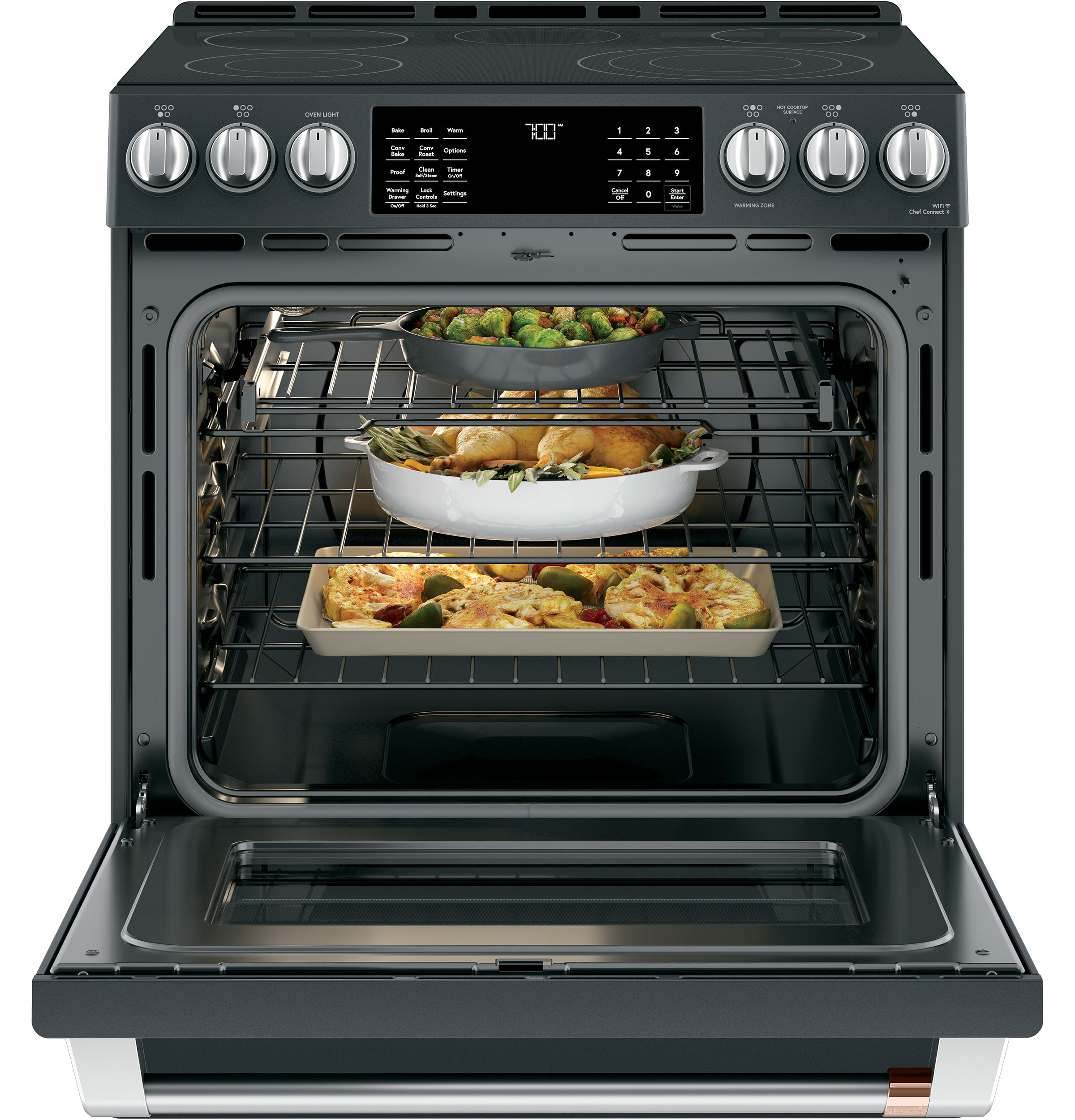 CAFÉ™ 30" Smart Slide-In, Front-Control, Radiant and Convection Range view 24