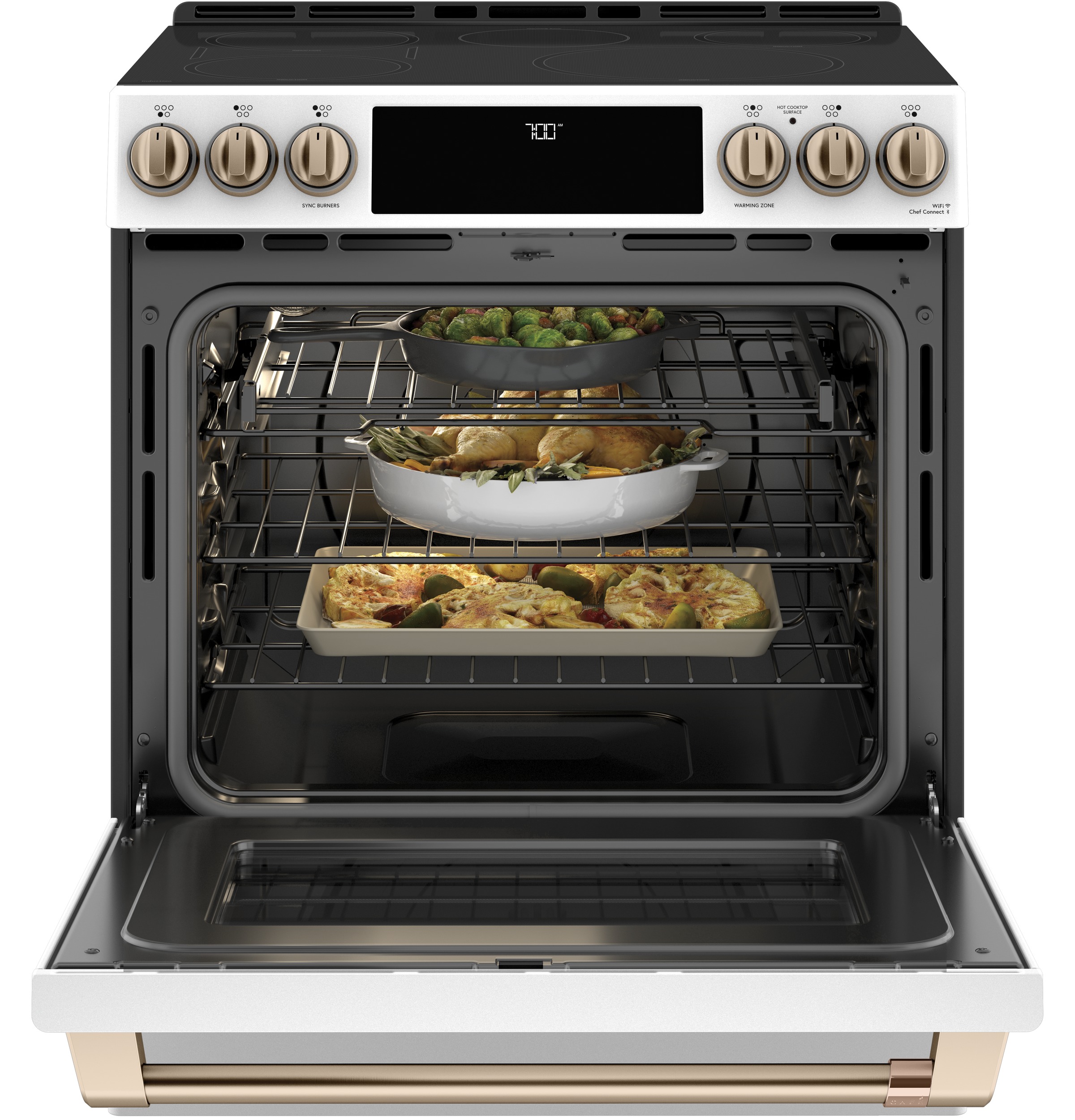 CAFÉ™ 30" Smart Slide-In, Front-Control, Radiant and Convection Range view 25