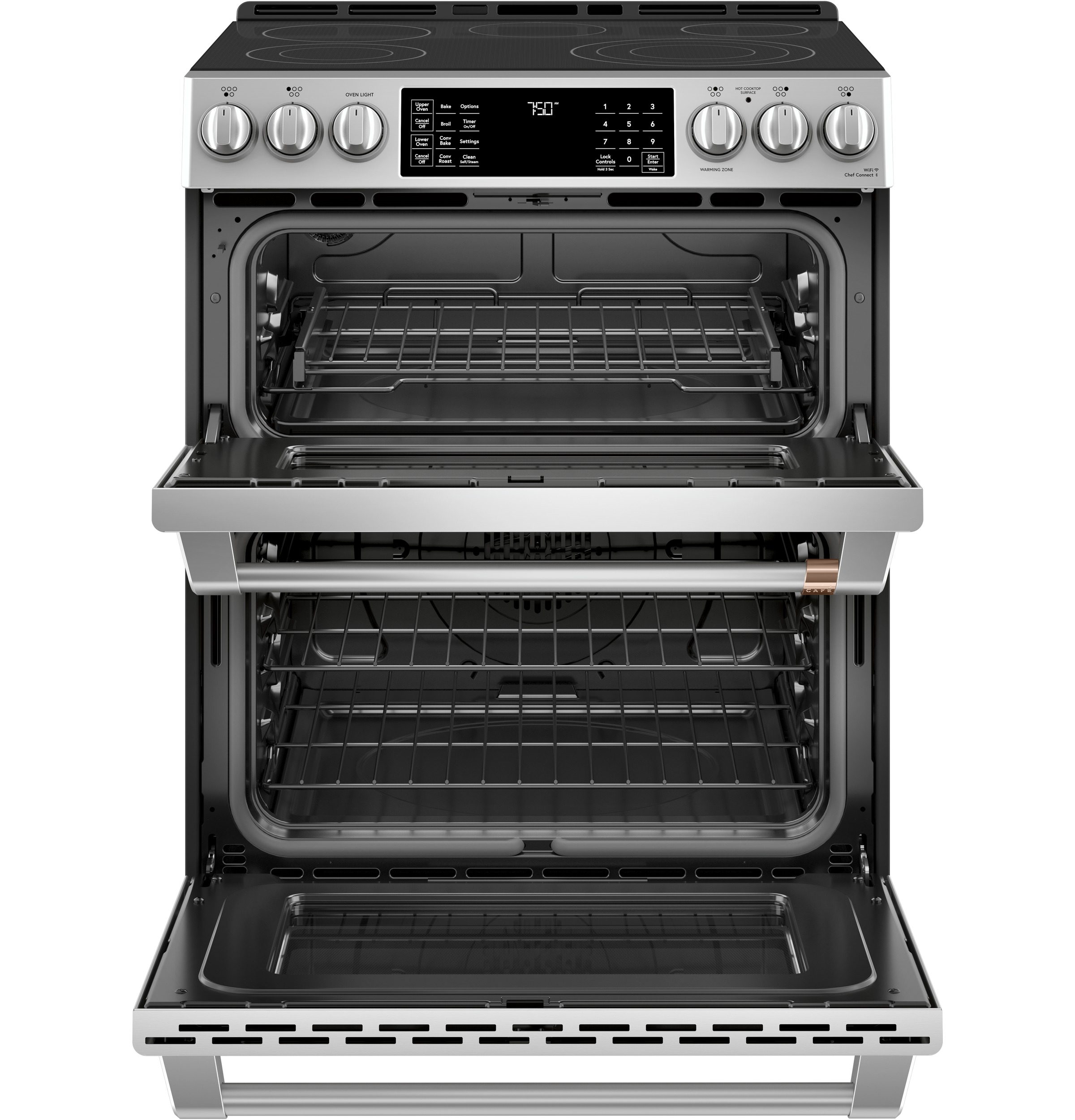 CAFÉ™ 30" Smart Slide-In, Front-Control, Radiant and Convection Double-Oven Range view 15