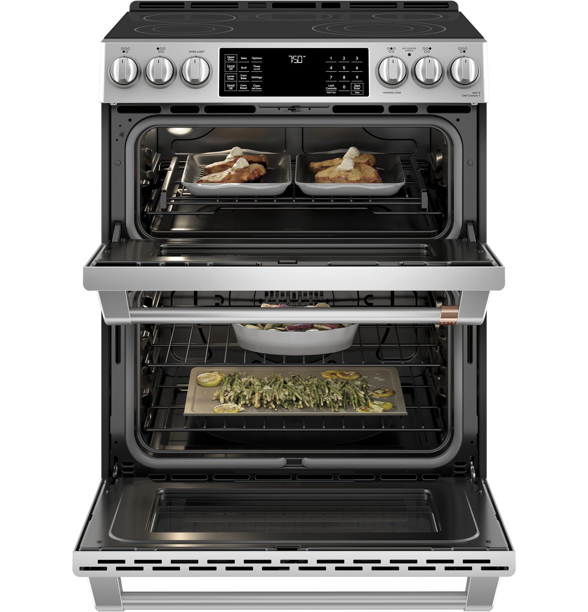 CAFÉ™ 30" Smart Slide-In, Front-Control, Radiant and Convection Double-Oven Range view 26