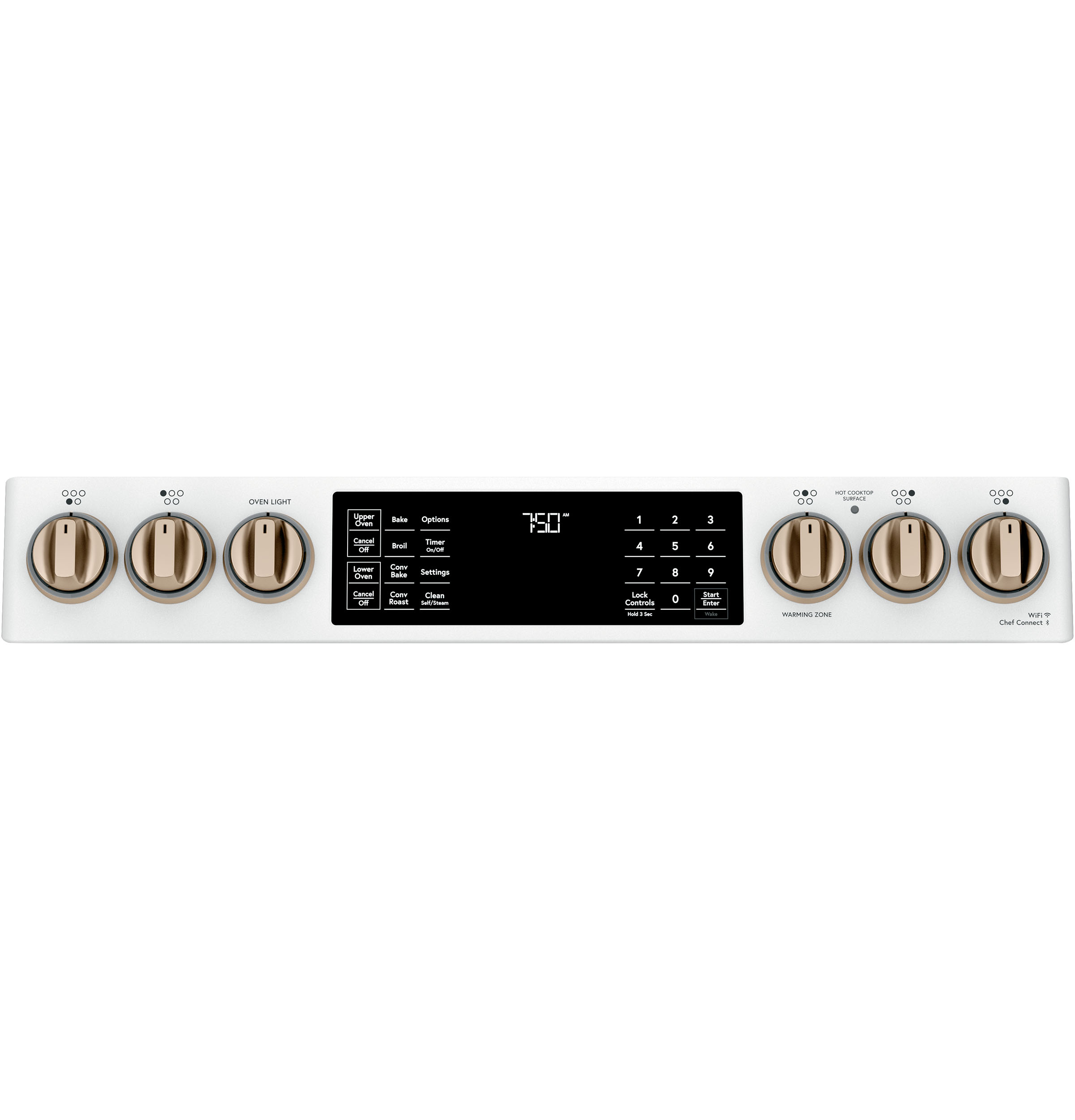 CAFÉ™ 30" Smart Slide-In, Front-Control, Radiant and Convection Double-Oven Range view 24