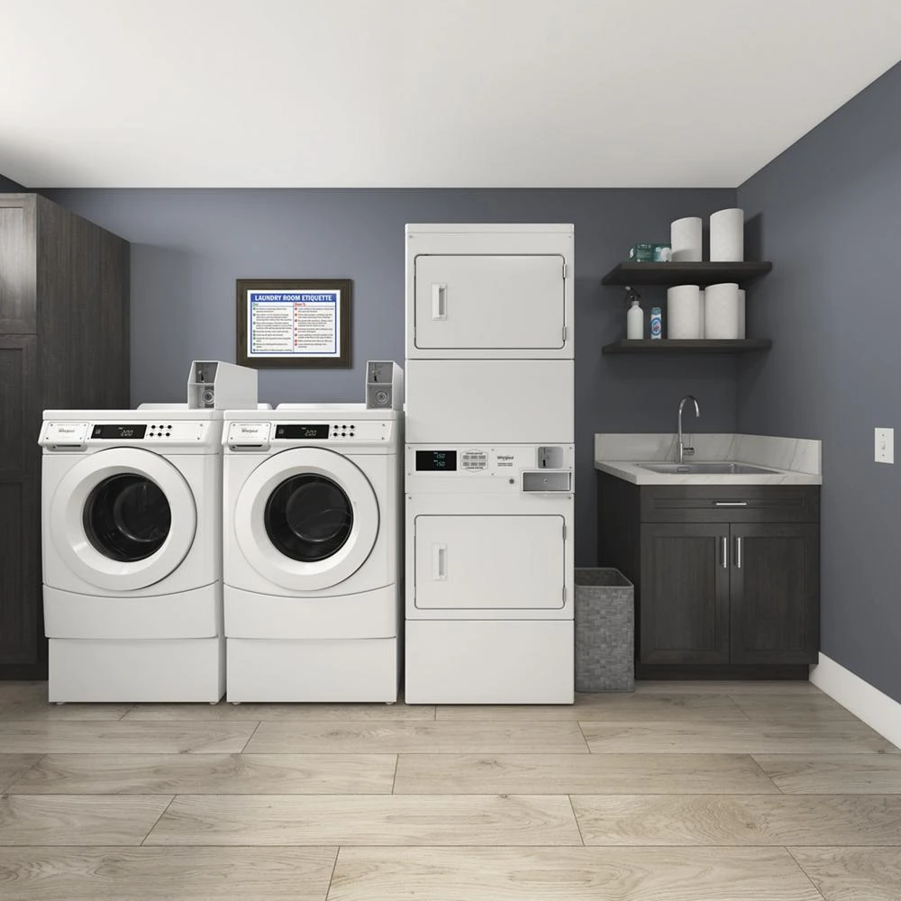 Commercial Electric Stack Dryer with Factory-Installed Coin Drop and Coin Box CESP2958JQ