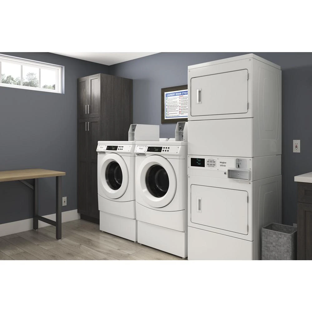 Commercial Electric Stack Dryer with Factory-Installed Coin Drop and Coin Box CESP2958JQ
