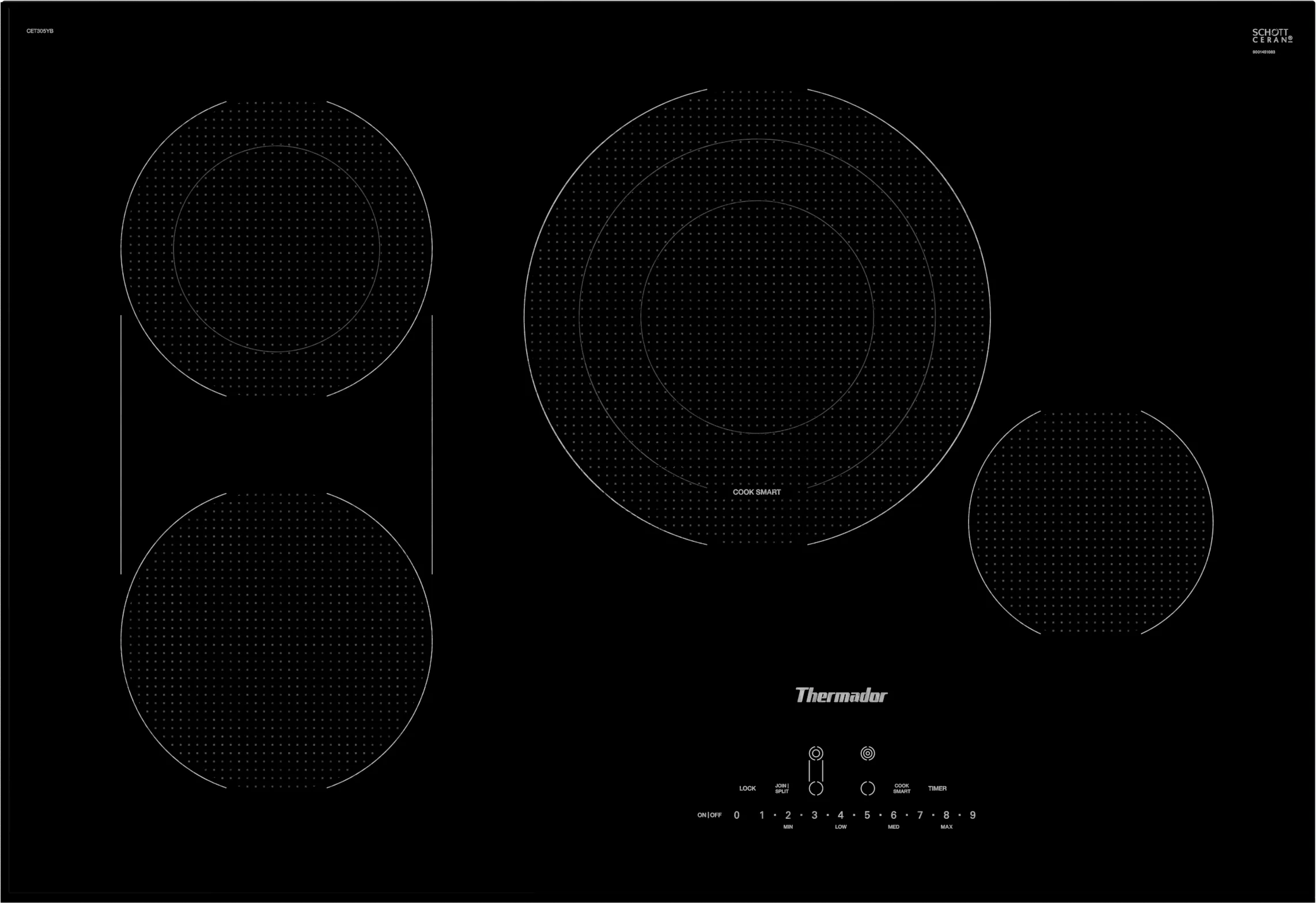 Touch Control Electric Cooktop 30 Without Frame CET305YB