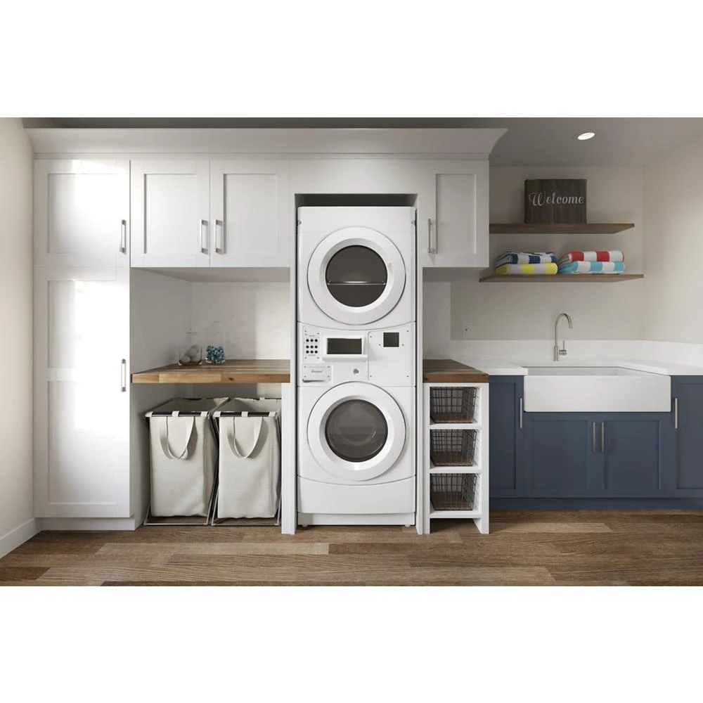 Whirlpool Commercial Electric Stack Washer/Dryer, Non-Vend