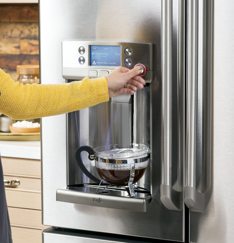 Café Series 27.8 Cu. Ft. French-door Refrigerator With Keurig K-cup Brewing System CFE28USHSS