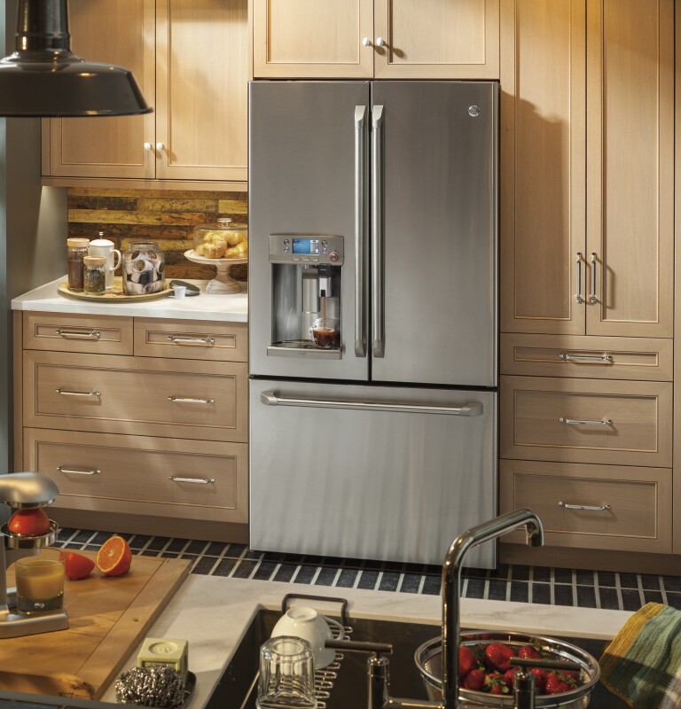 Café Series 27.8 Cu. Ft. French-door Refrigerator With Keurig K-cup Brewing System CFE28USHSS