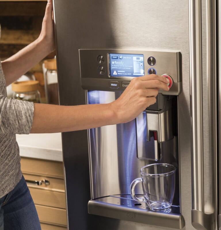 Café Series 27.8 Cu. Ft. French-door Refrigerator With Keurig K-cup Brewing System CFE28USHSS