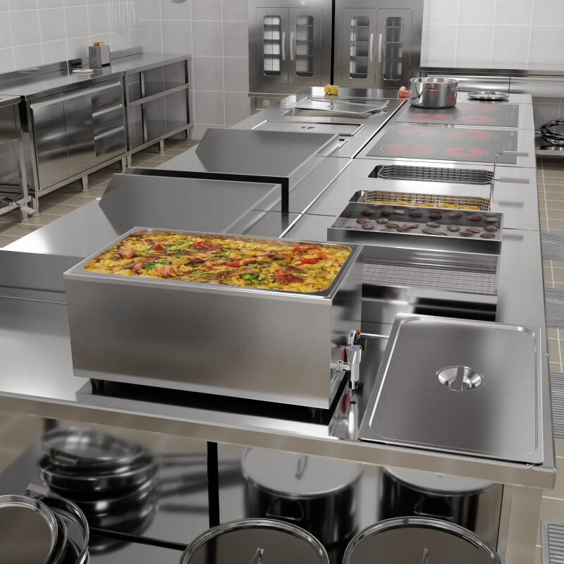 21 Qt. One-Section Electric Countertop Food Warmer With Faucet CFW1T, product image 9 of 10
