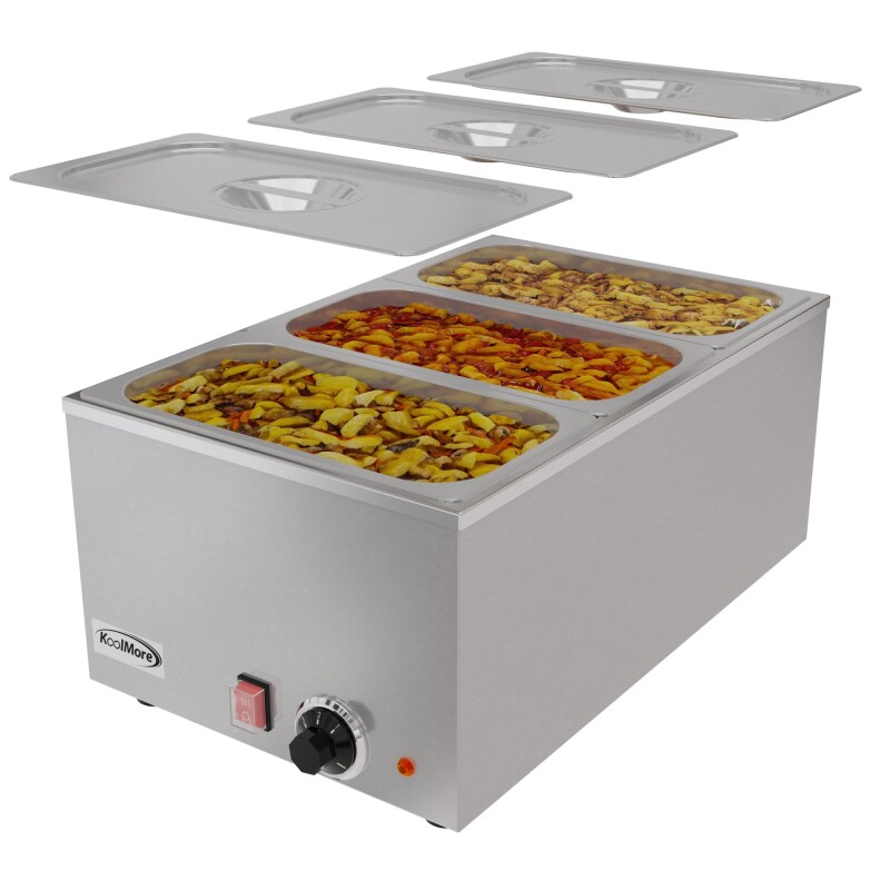 6 Qt. Three-Section Electric Countertop Food Warmer CFW3