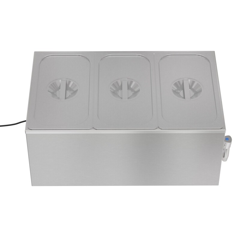 6 Qt. Three-Section Electric Countertop Food Warmer With Faucet CFW3T, product image 5 of 10