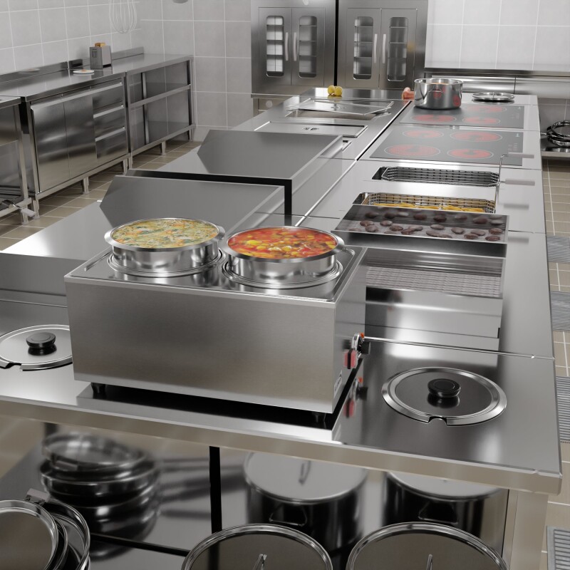 8 Qt. Two-Pot Electric Countertop Food Warmer CFW4, product image 9 of 10