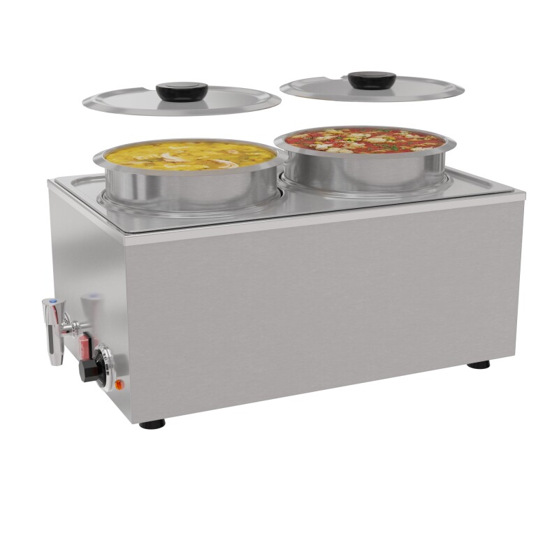 8 Qt. Two-Pot Electric Countertop Food Warmer With Faucet CFW4T