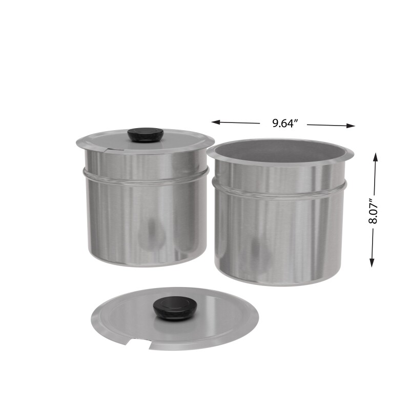 8 Qt. Two-Pot Electric Countertop Food Warmer With Faucet CFW4T, product image 8 of 10