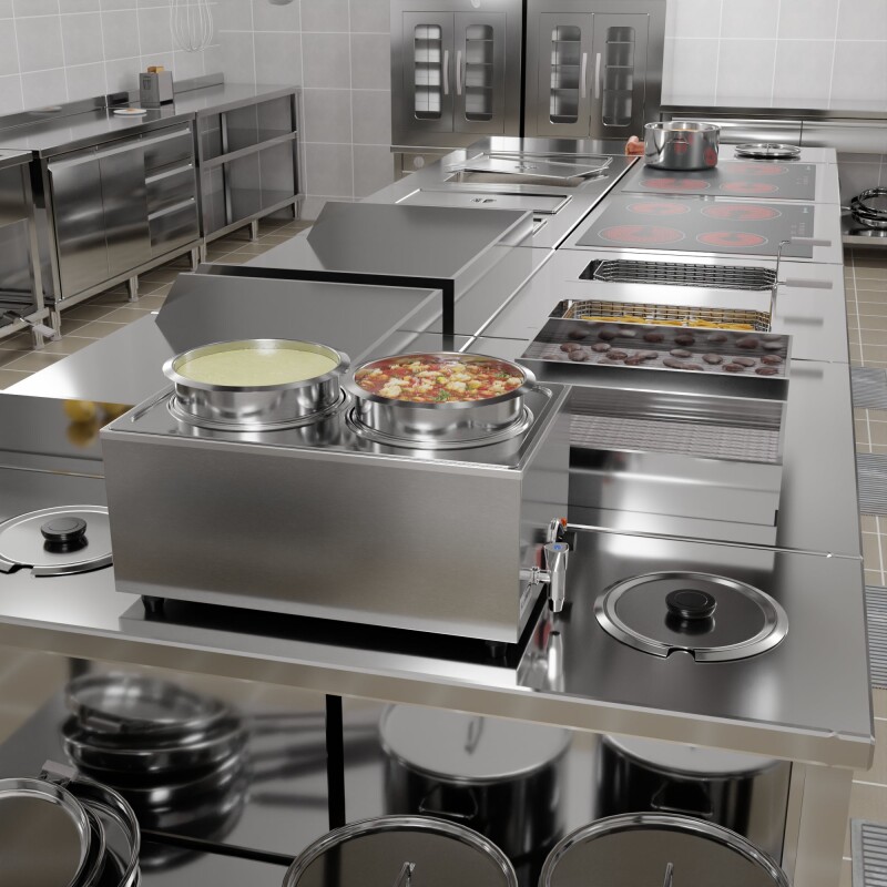 8 Qt. Two-Pot Electric Countertop Food Warmer With Faucet CFW4T, product image 9 of 10