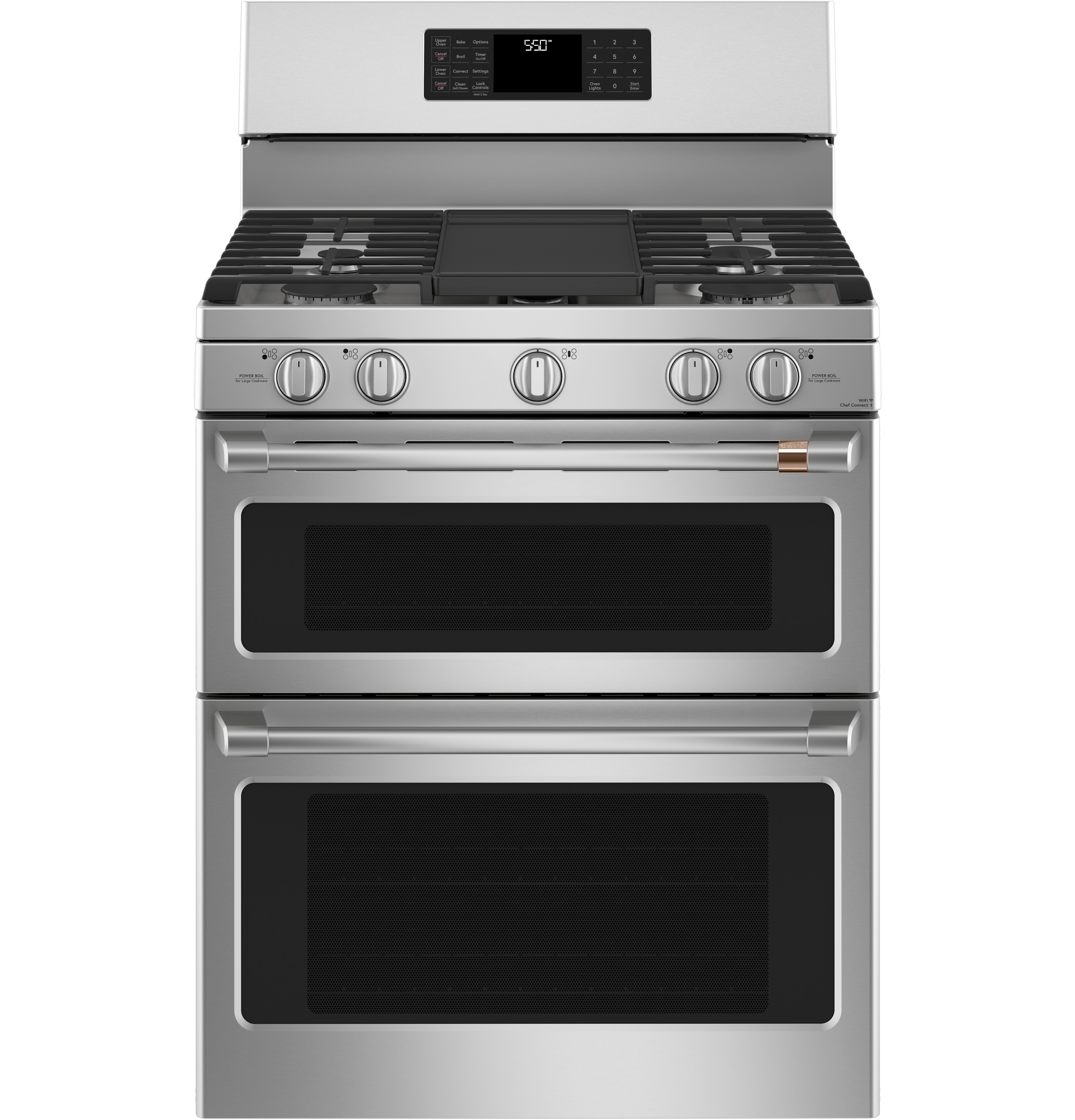Café 30" Smart Free-standing Gas Double-oven Range With Convection CGB550P2MS1