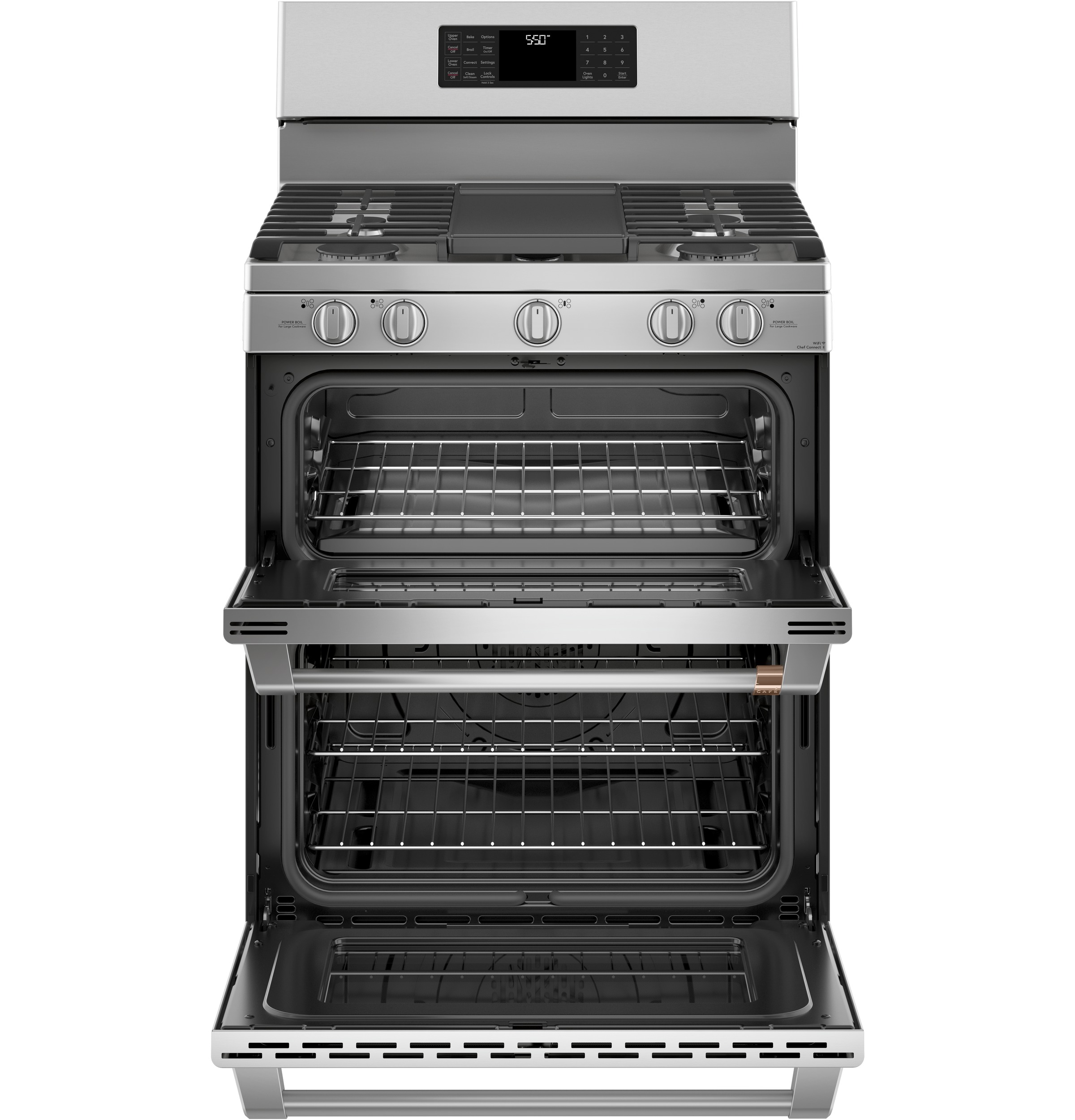 Café 30" Smart Free-standing Gas Double-oven Range With Convection CGB550P2MS1