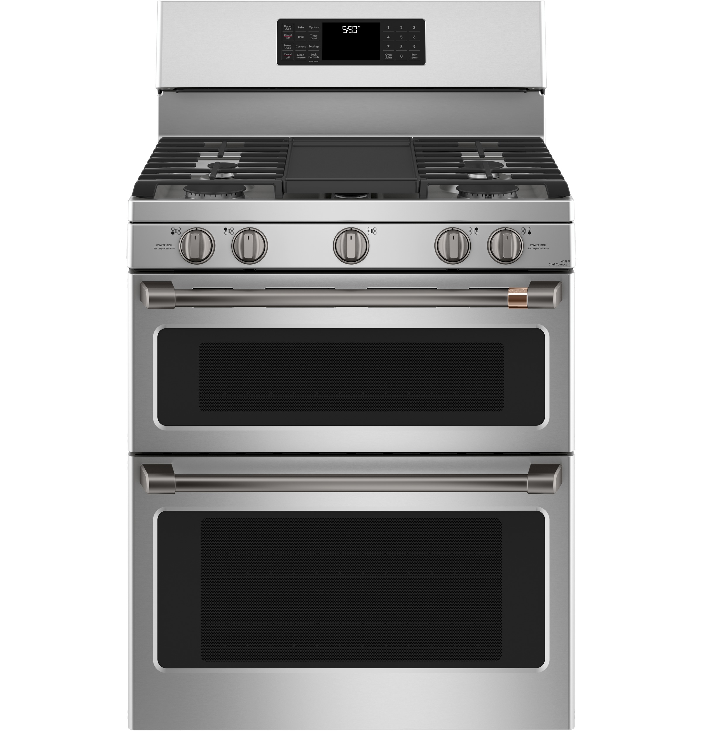 Café 30" Smart Free-standing Gas Double-oven Range With Convection CGB550P2MS1