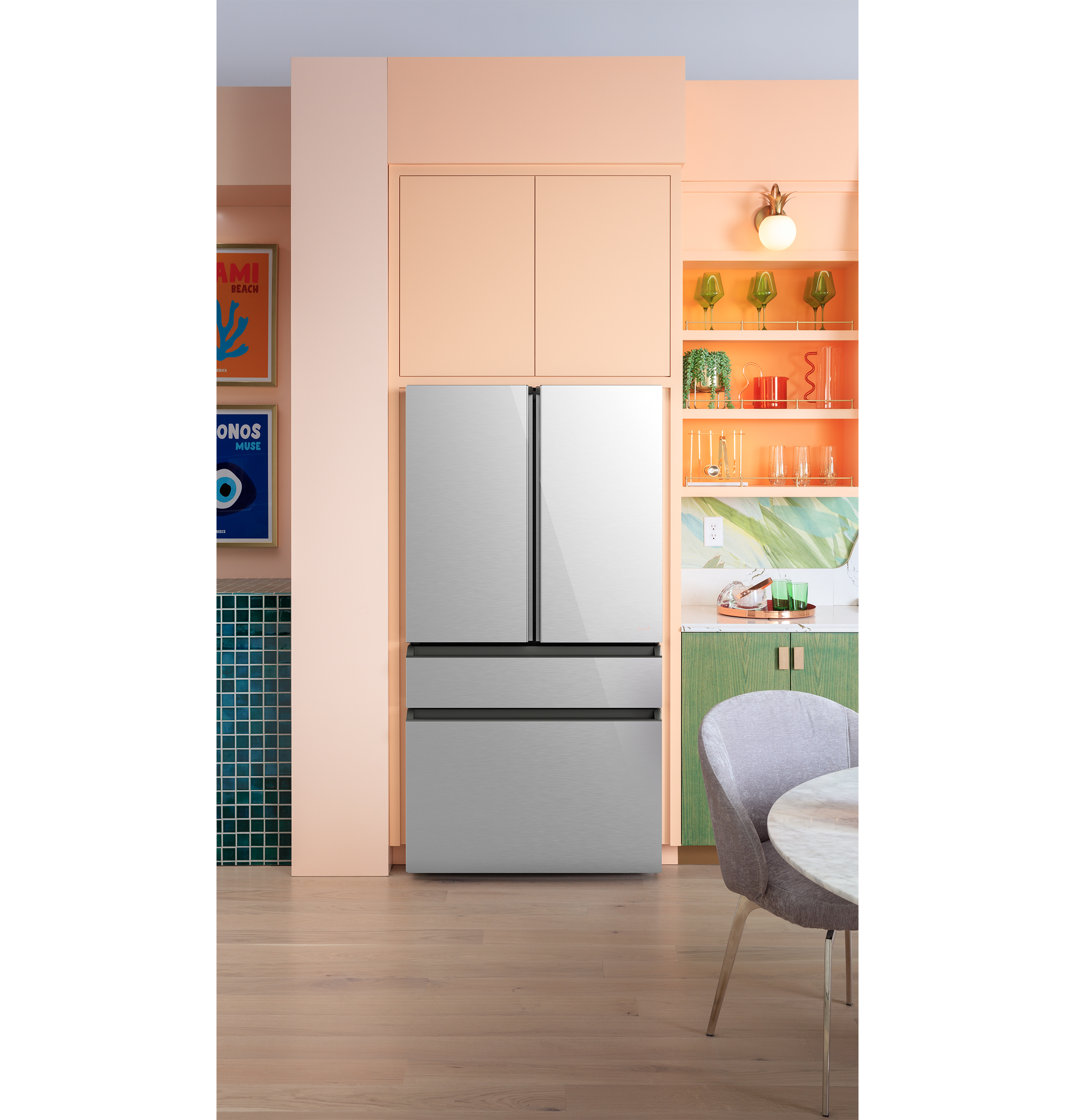 CAFÉ™ ENERGY STAR® 28.7 Cu. Ft. Smart 4-Door French-Door Refrigerator in Platinum Glass With Dual-Dispense AutoFill Pitcher view 8