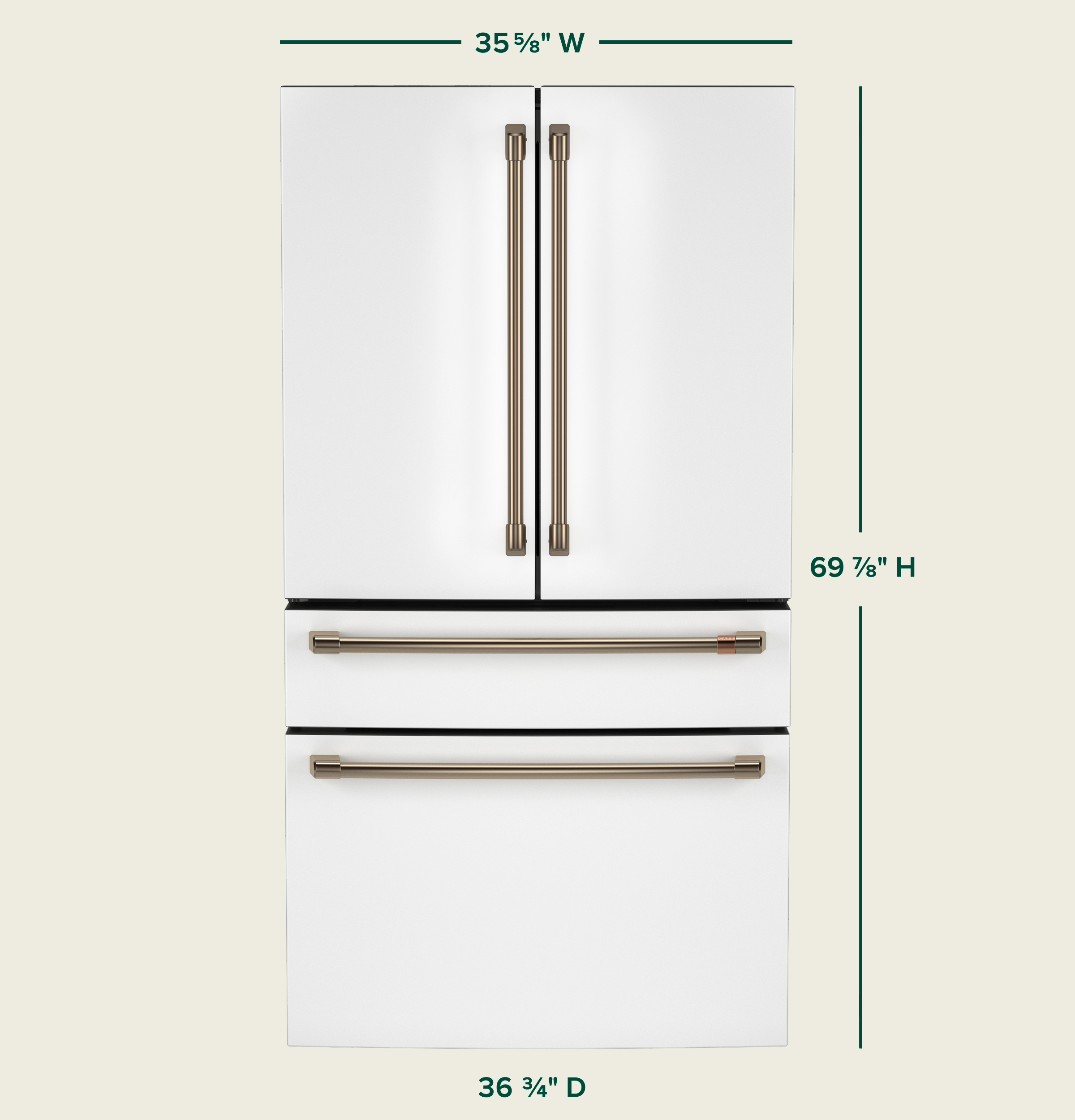 CAFÉ™ ENERGY STAR® 28.7 Cu. Ft. Smart 4-Door French-Door Refrigerator With Dual-Dispense AutoFill Pitcher view 10