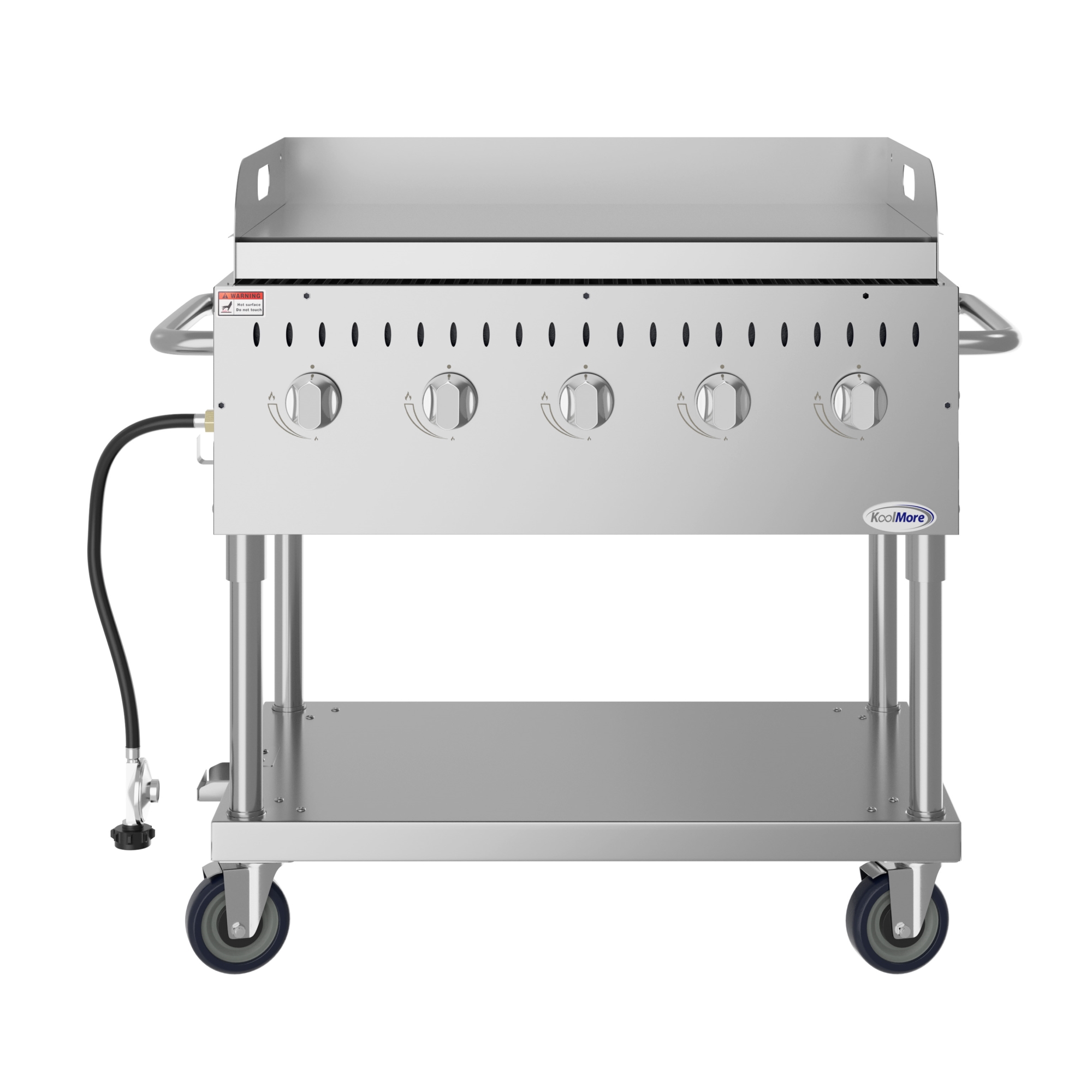 36 in. Commercial Outdoor Propane Grill with Griddle in Stainless-Steel, ETL Listed CGKIT336G